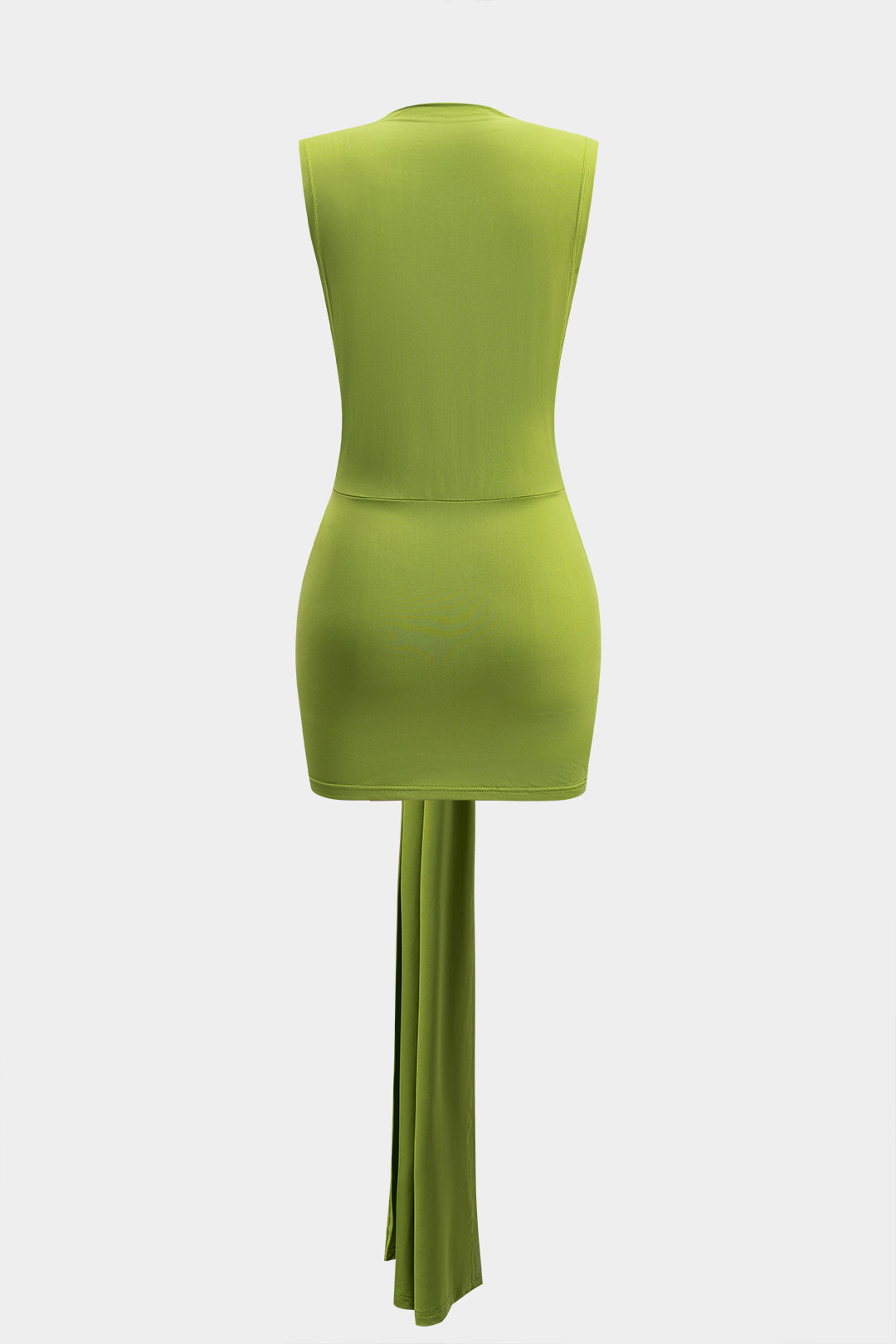 Metallic Crinkled Sleeveless Mini Dress
