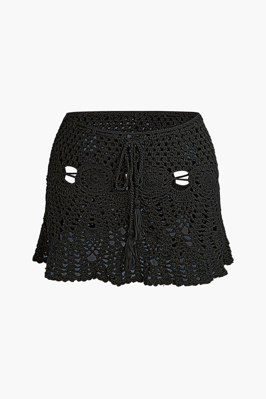 Natiné - Zestaw: Szydełkowy Top Halter i Mini Spódnica