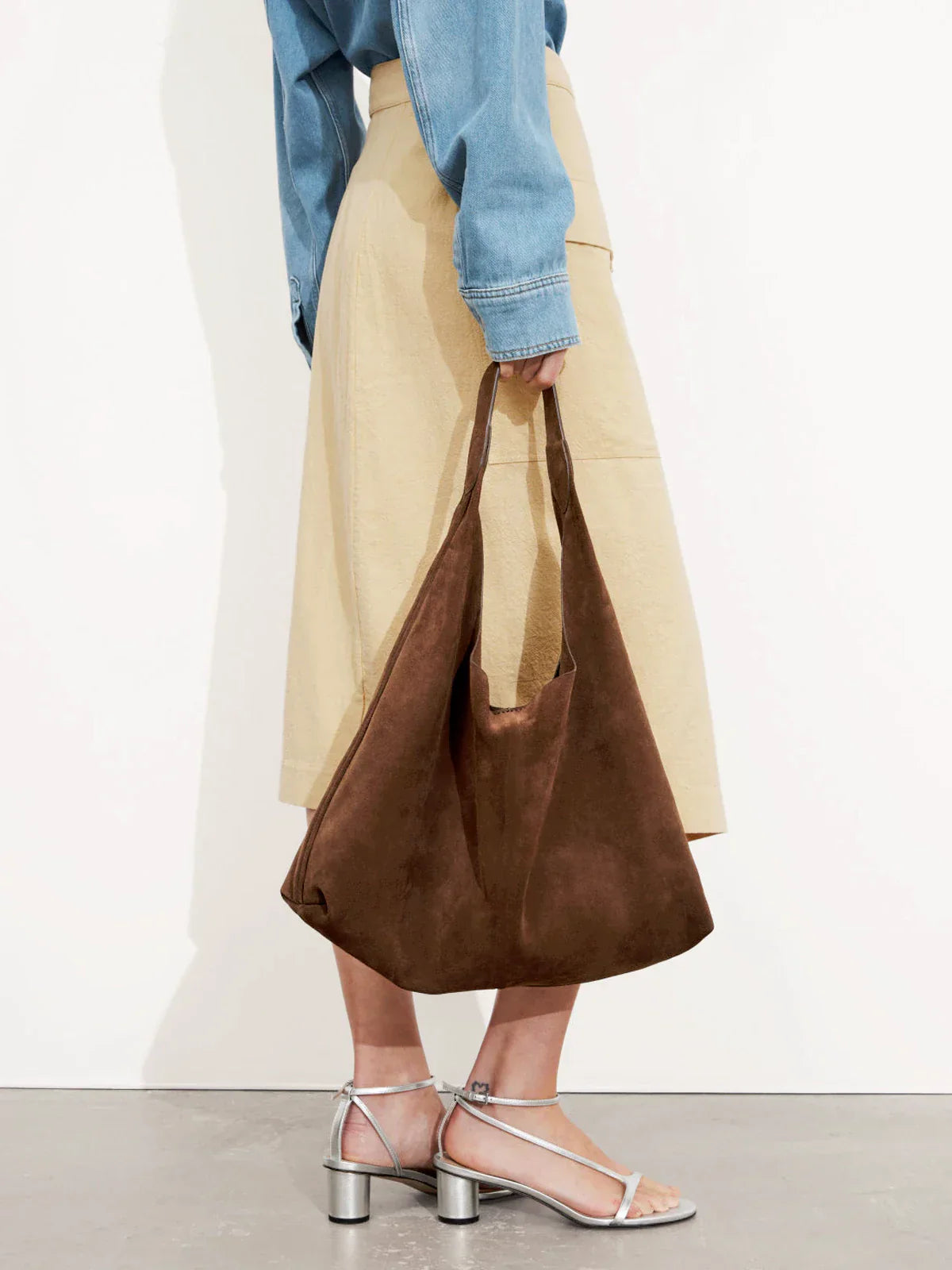 Matowa Luksusowa Suede Torebka