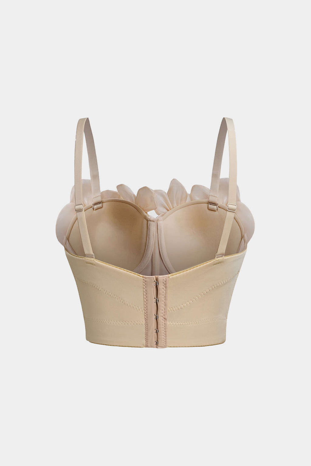 3D Floral Top with Lace Bustier, Crystals and Pearls