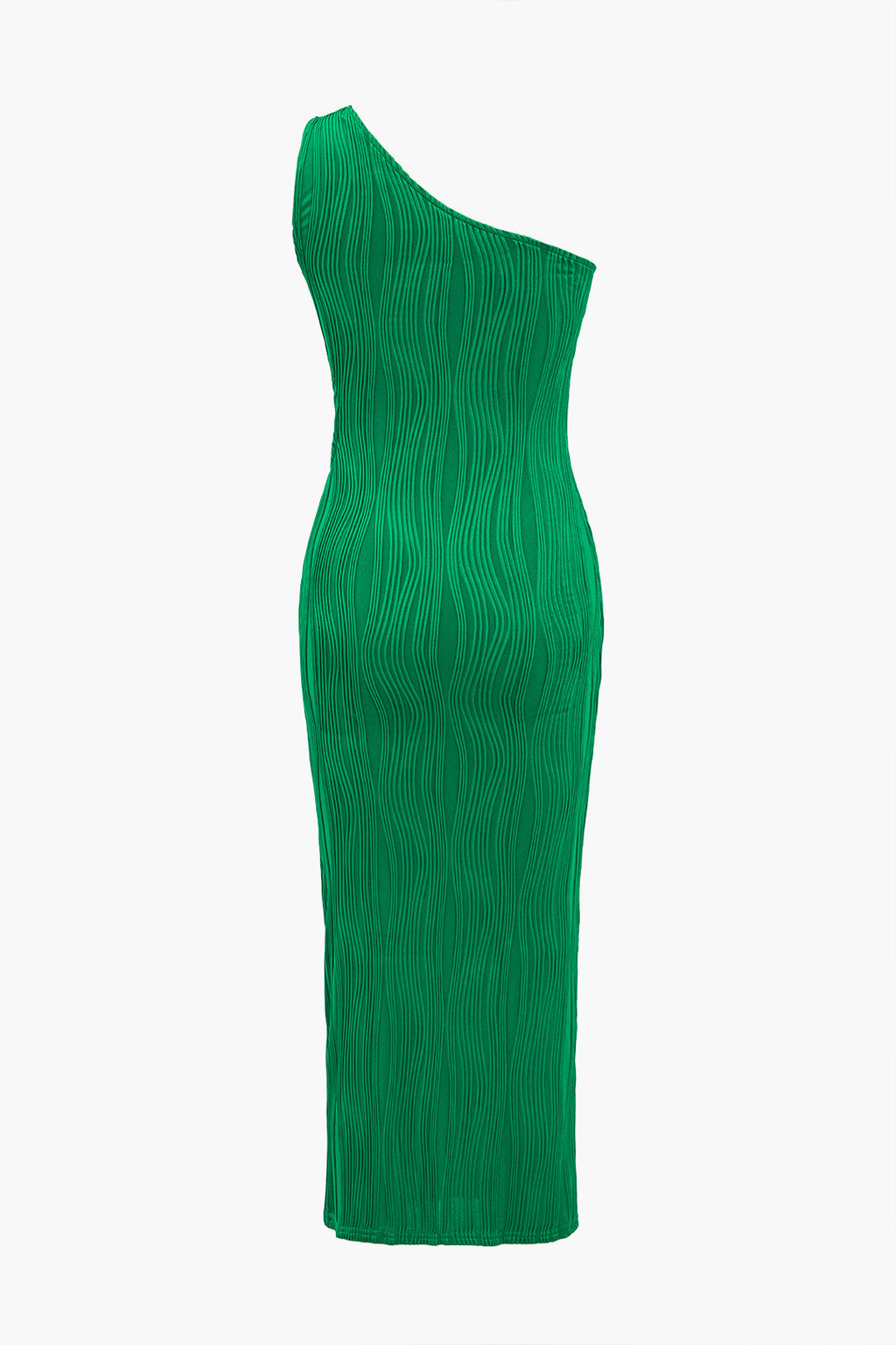Asymmetrical Midi Dress with One Shoulder Cutout