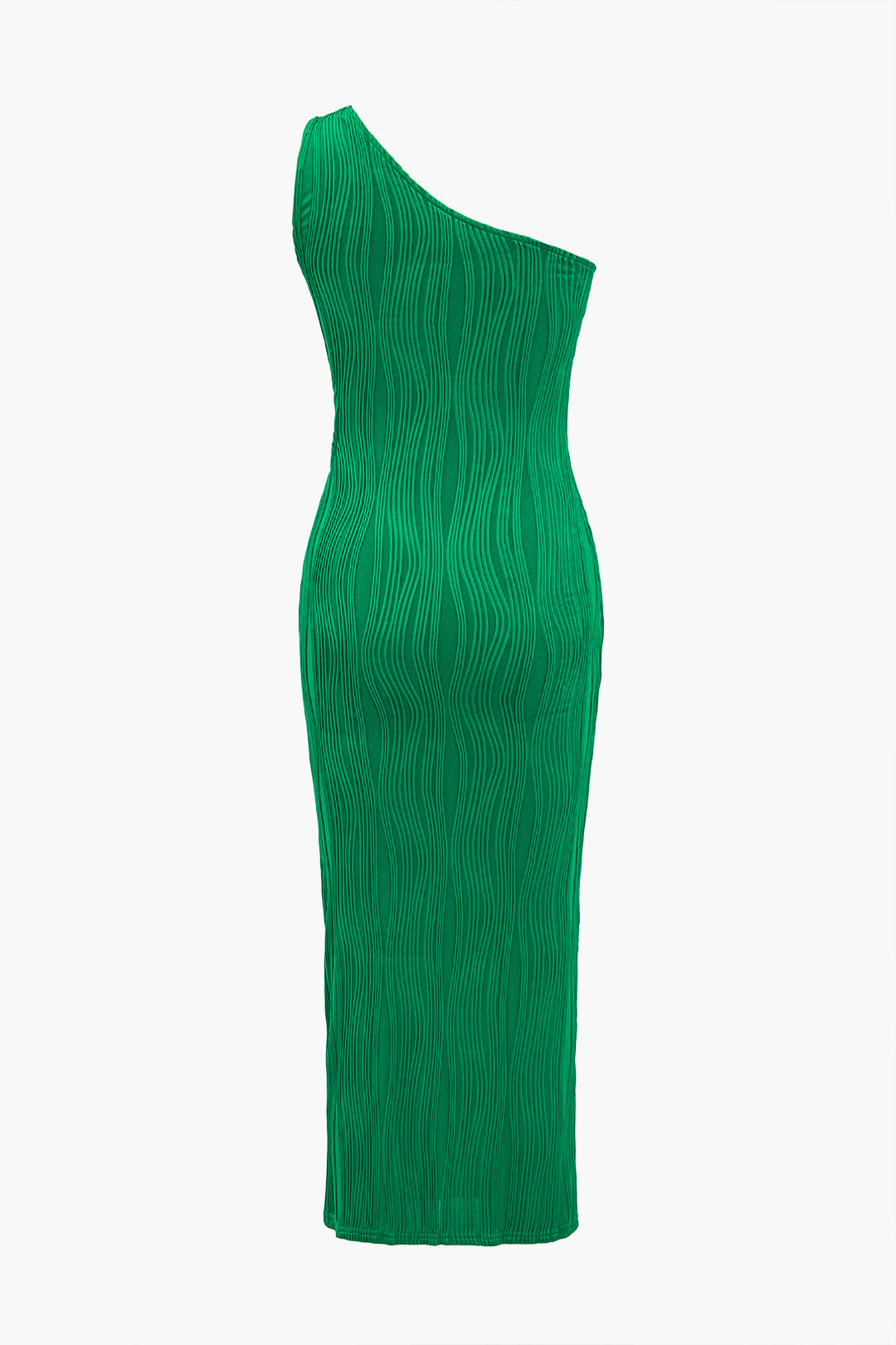 Asymmetrical Midi Dress with One Shoulder Cutout