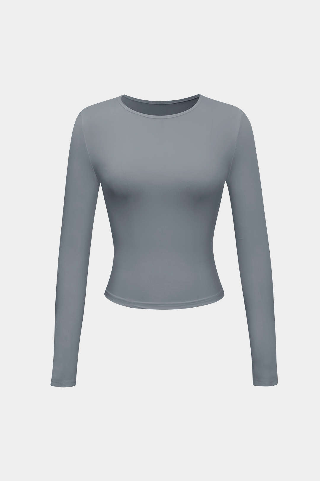 Natiné - Gładki T-shirt z Długim Rękawem