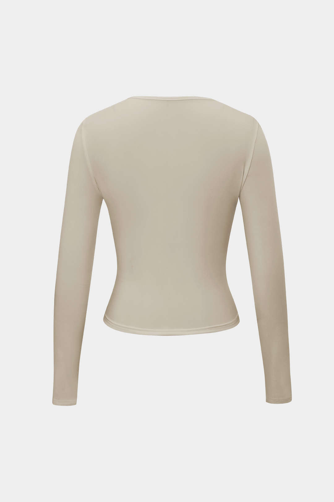 Natiné - Gładki T-shirt z Długim Rękawem