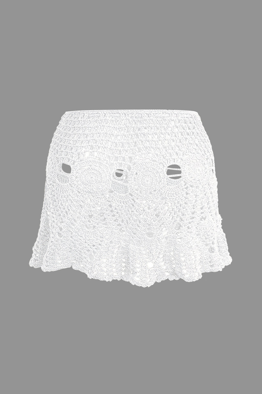 Natiné - Zestaw: Szydełkowy Top Halter i Mini Spódnica
