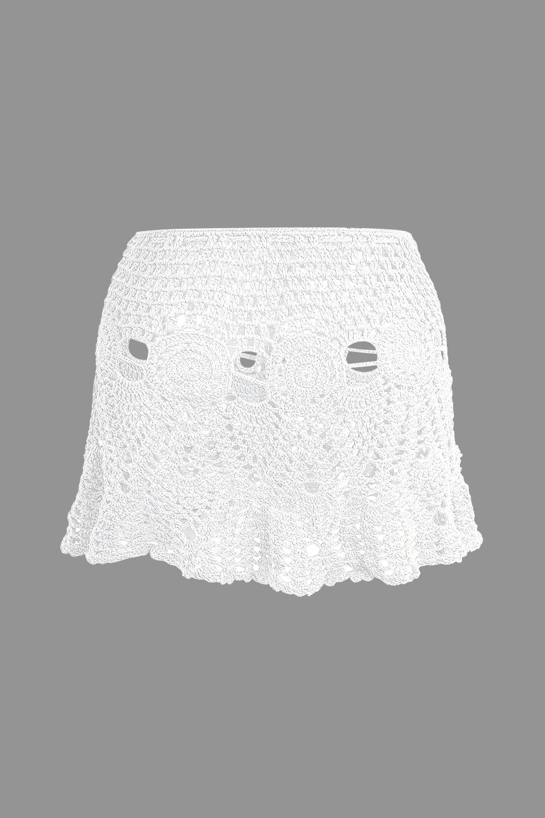 Natiné - Zestaw: Szydełkowy Top Halter i Mini Spódnica
