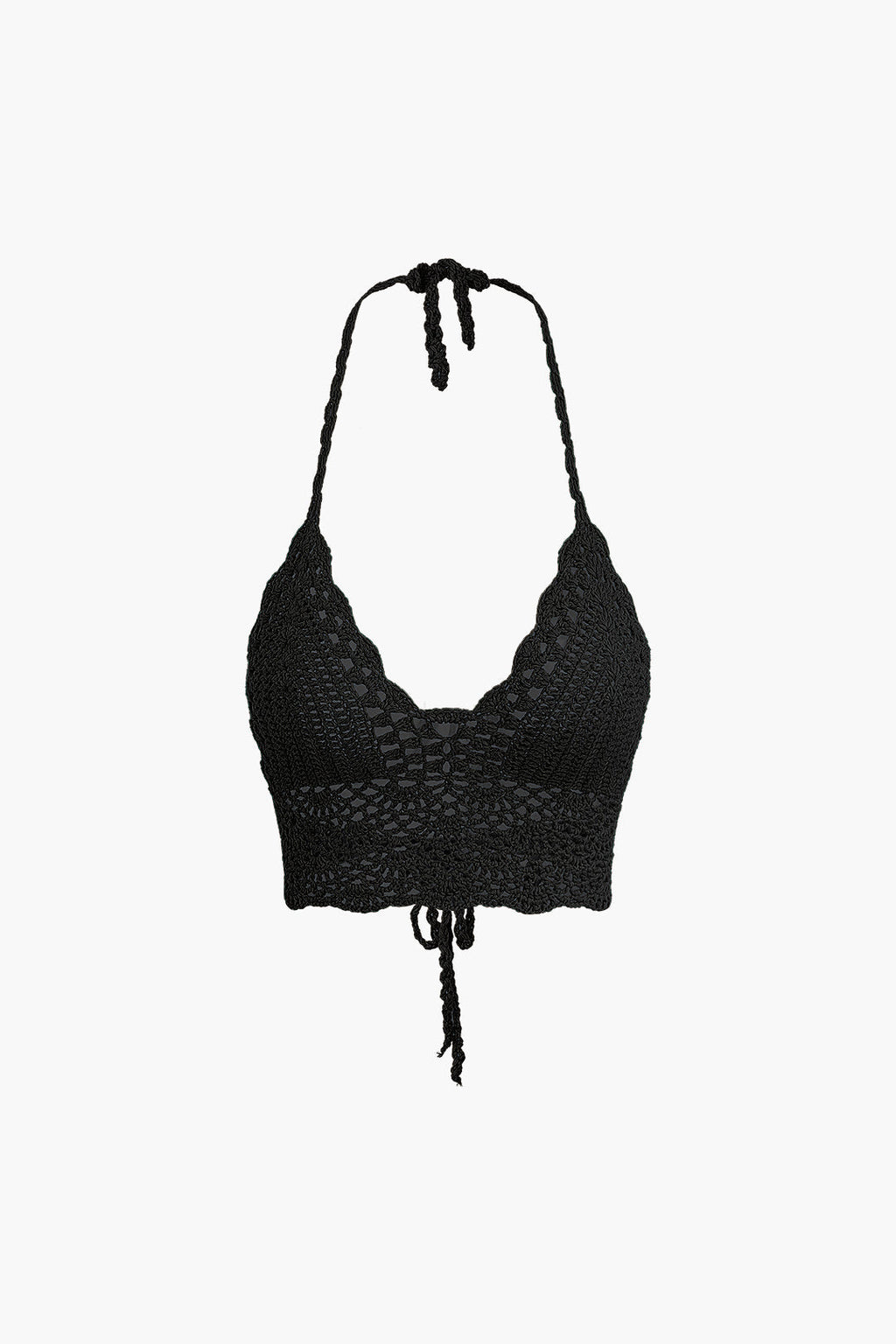 Natiné - Zestaw: Szydełkowy Top Halter i Mini Spódnica