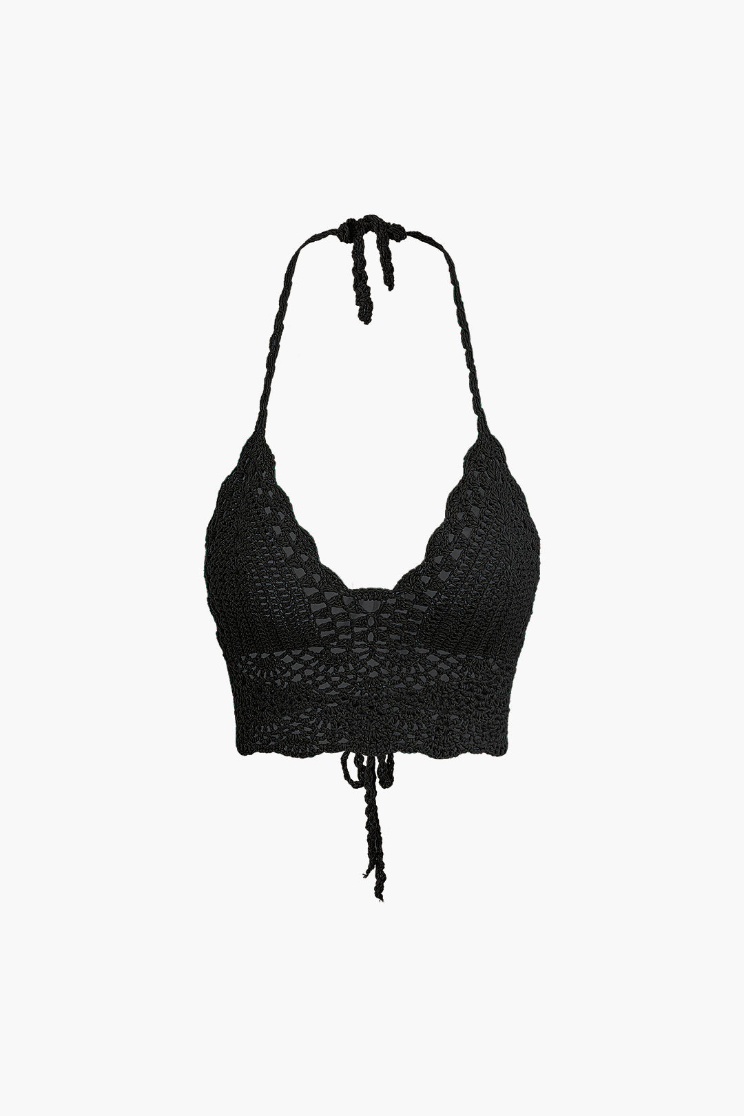 Natiné - Zestaw: Szydełkowy Top Halter i Mini Spódnica