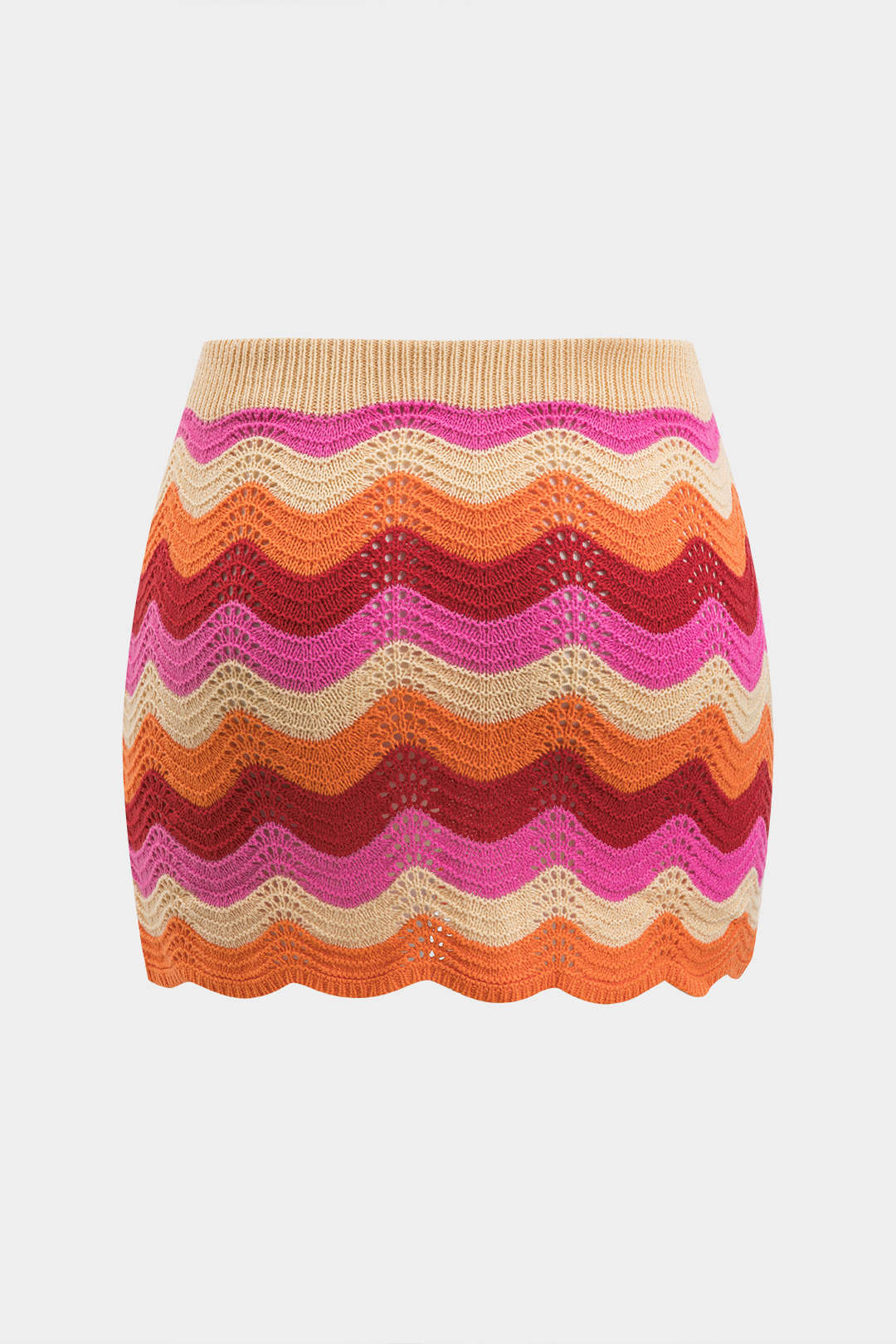 Natiné – Plus Size Spódnica z Kontrastowym Wycięciem