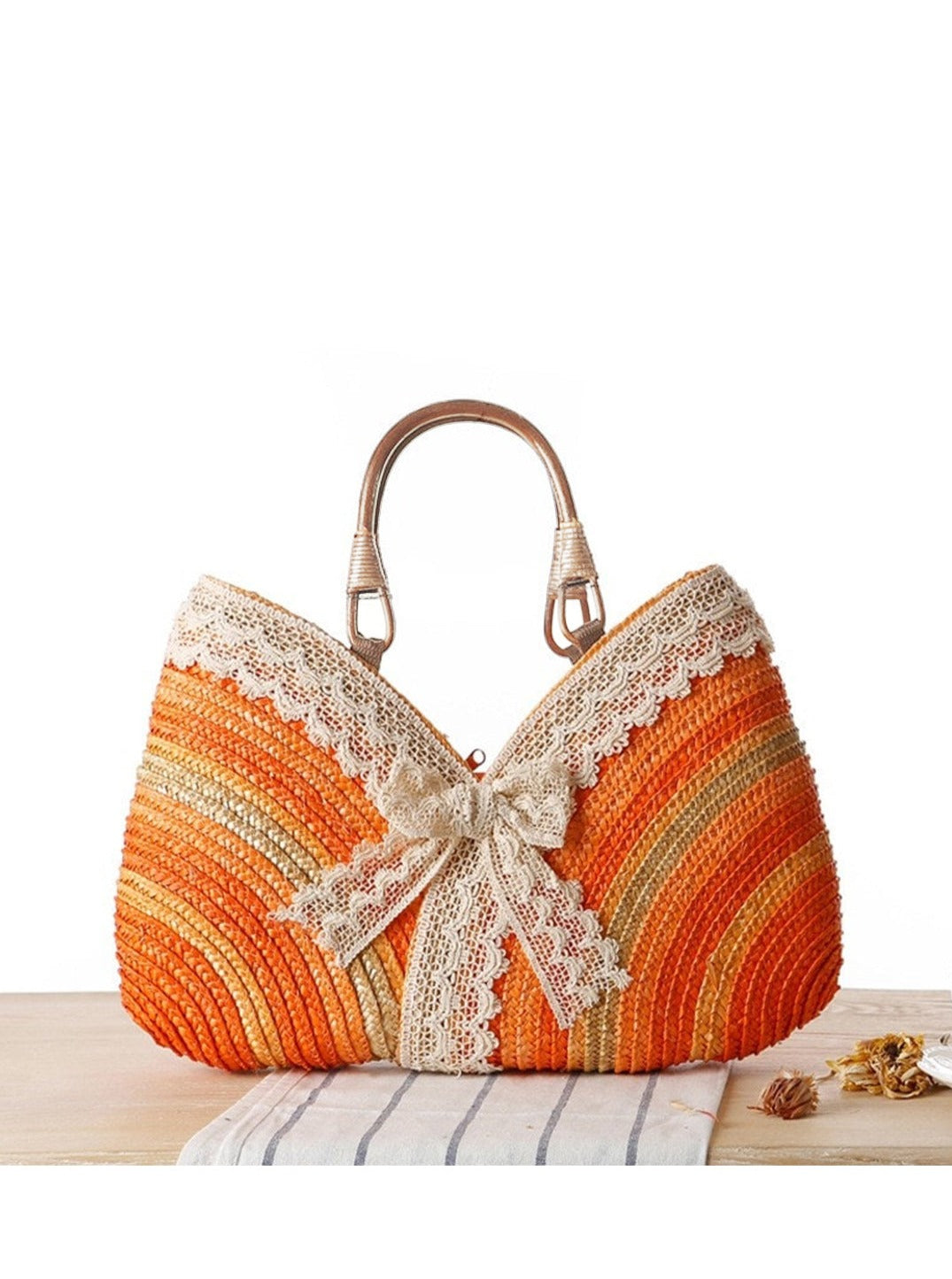 Torba Woven z Haftem Koronkowym
