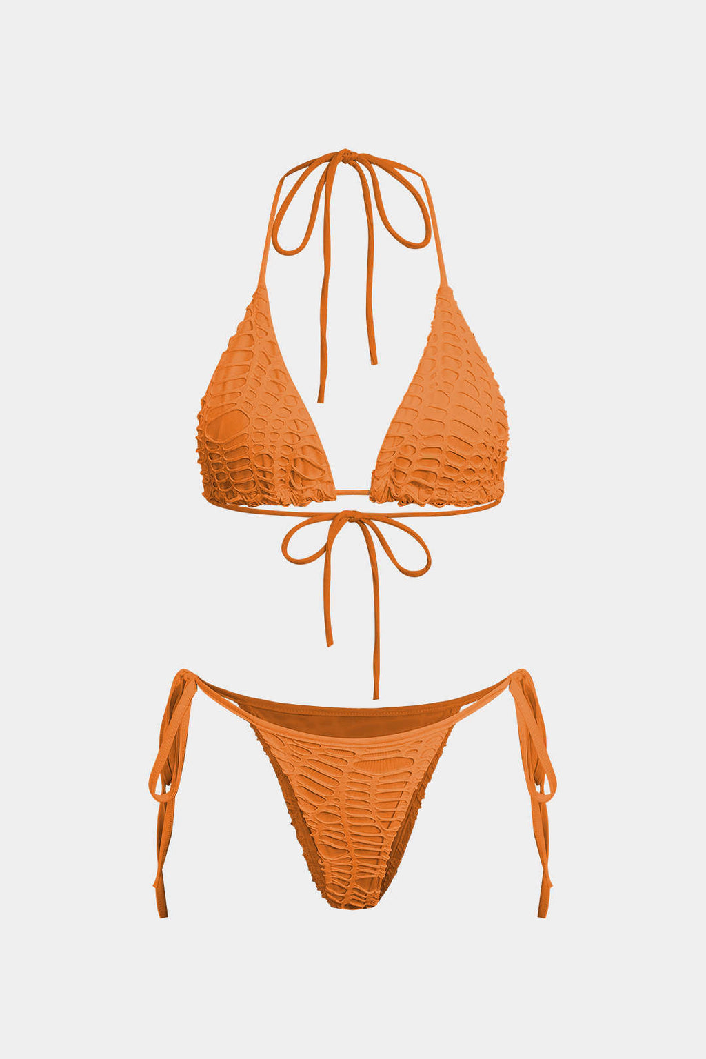 Natiné - Teksturowane Bikini z Wiązaniem na Szyi i Dzianina