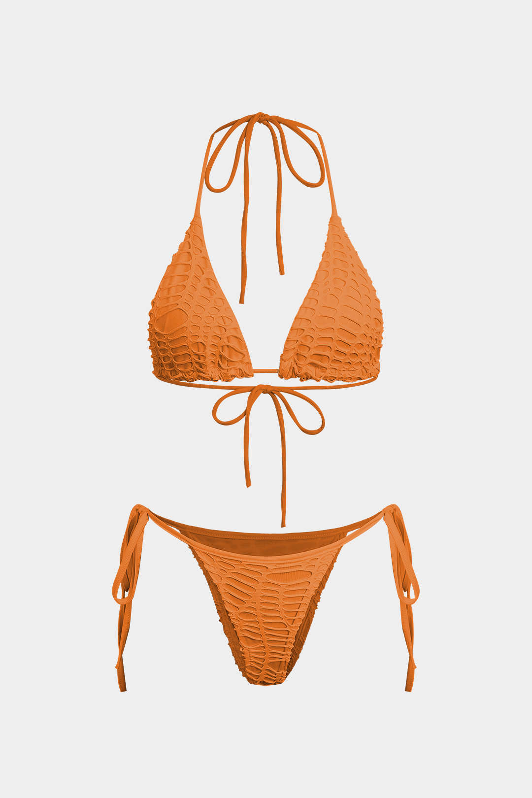 Natiné - Teksturowane Bikini z Wiązaniem na Szyi i Dzianina