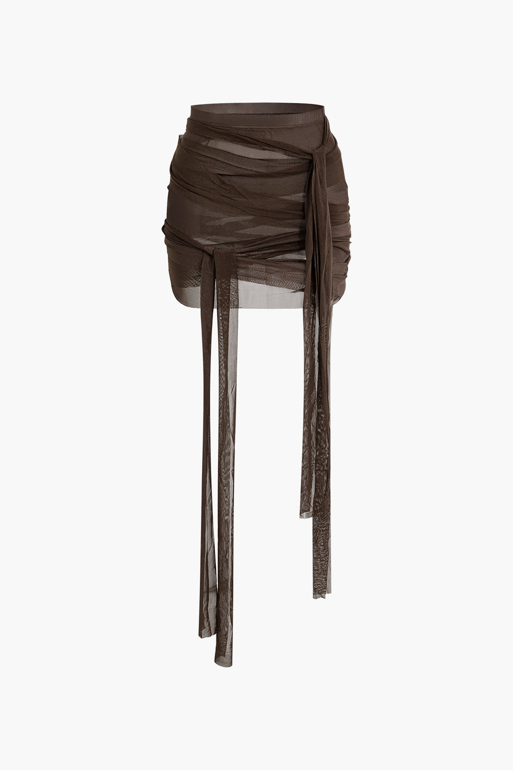 Natiné - Zestaw Halter: Siateczkowy Top i Mini Spódnica