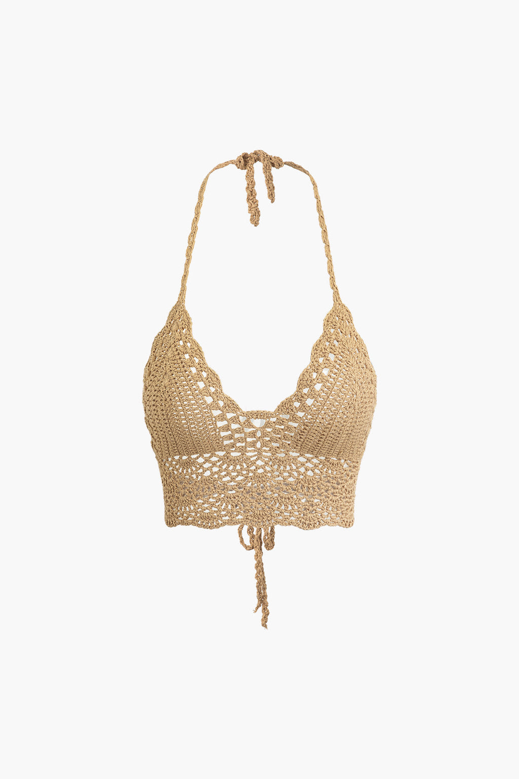 Natiné - Zestaw: Szydełkowy Top Halter i Mini Spódnica