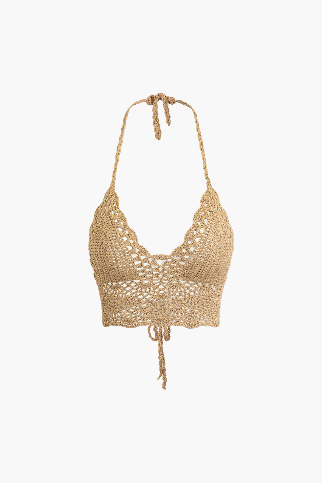 Natiné - Zestaw: Szydełkowy Top Halter i Mini Spódnica