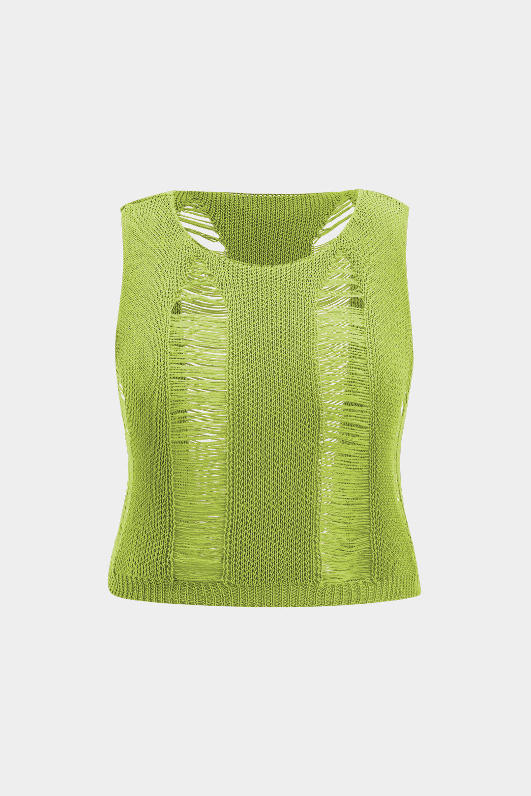 Natiné – Plus Size Tank Top z Efektem Przetarć