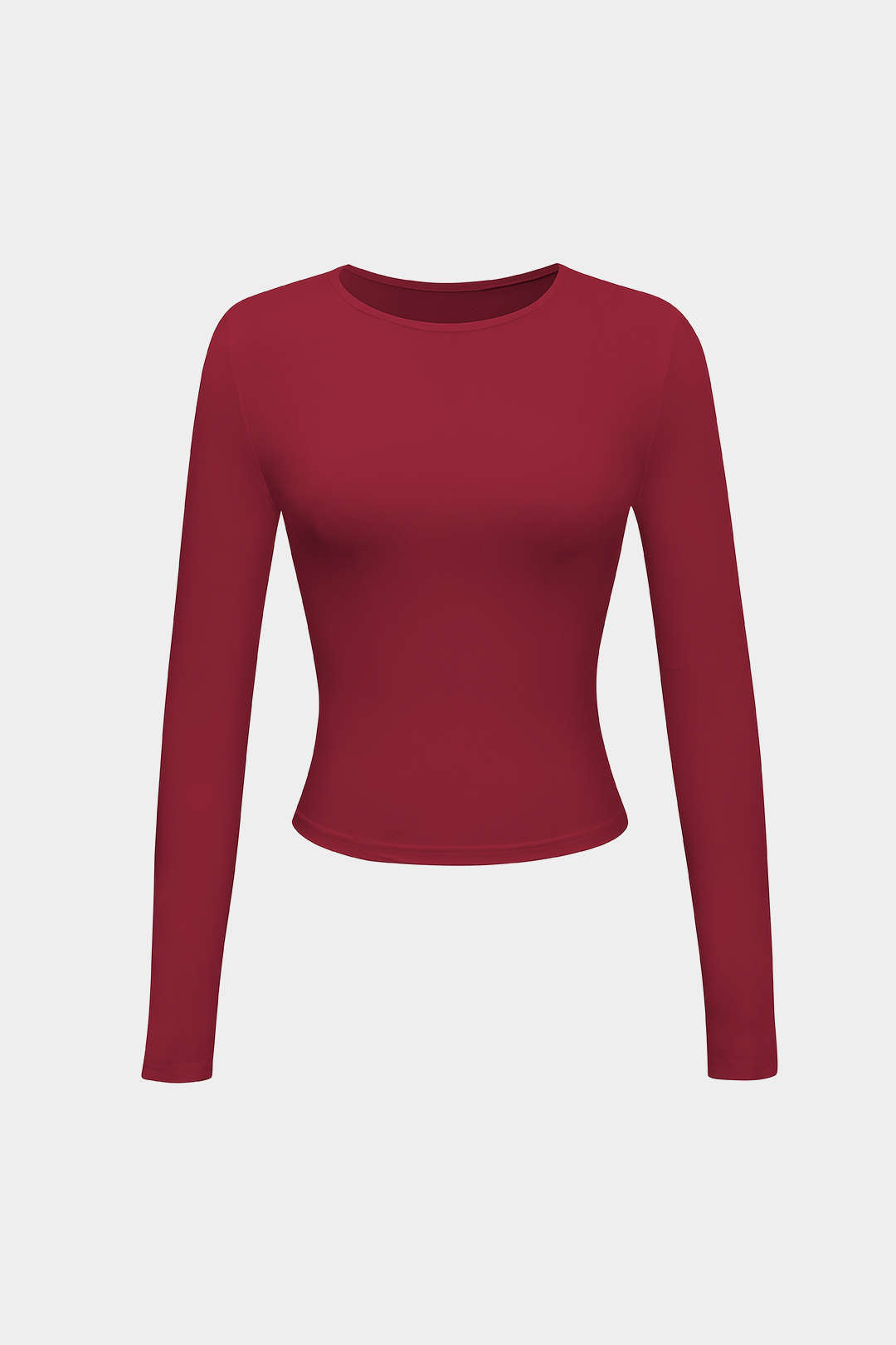 Natiné - Gładki T-shirt z Długim Rękawem