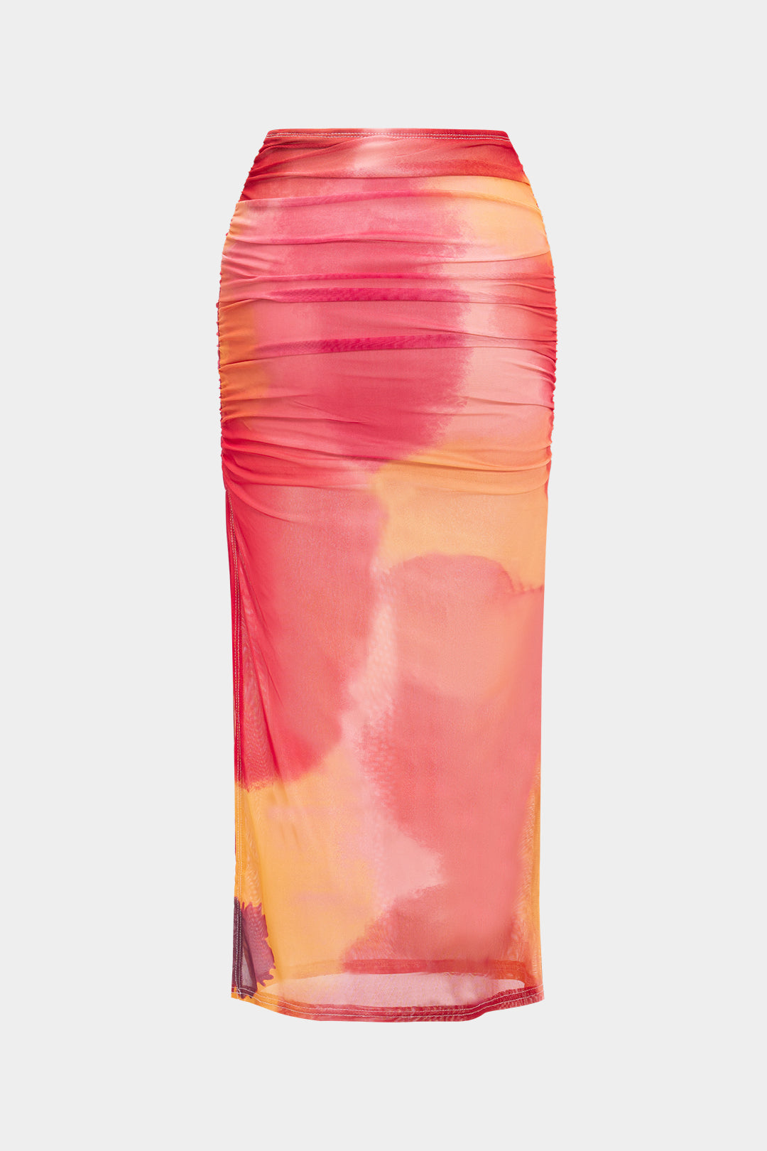 Natiné - Spódnica z Marszczeniem w Wzór Tie-Dye