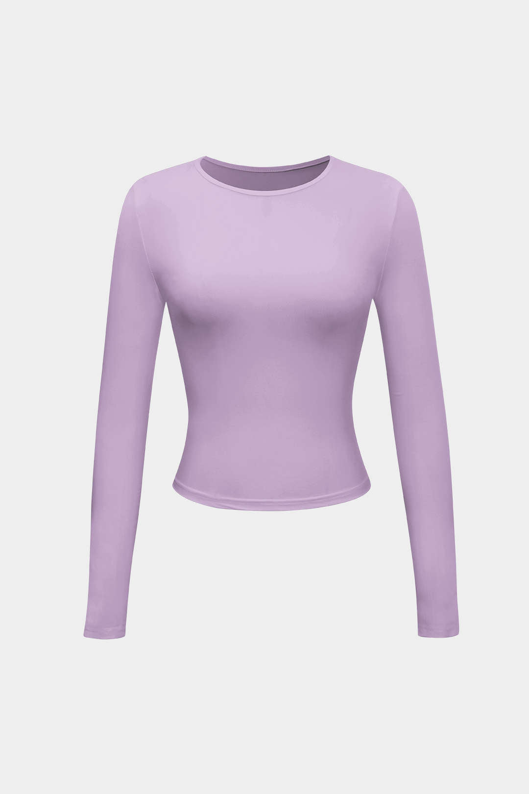 Natiné - Gładki T-shirt z Długim Rękawem