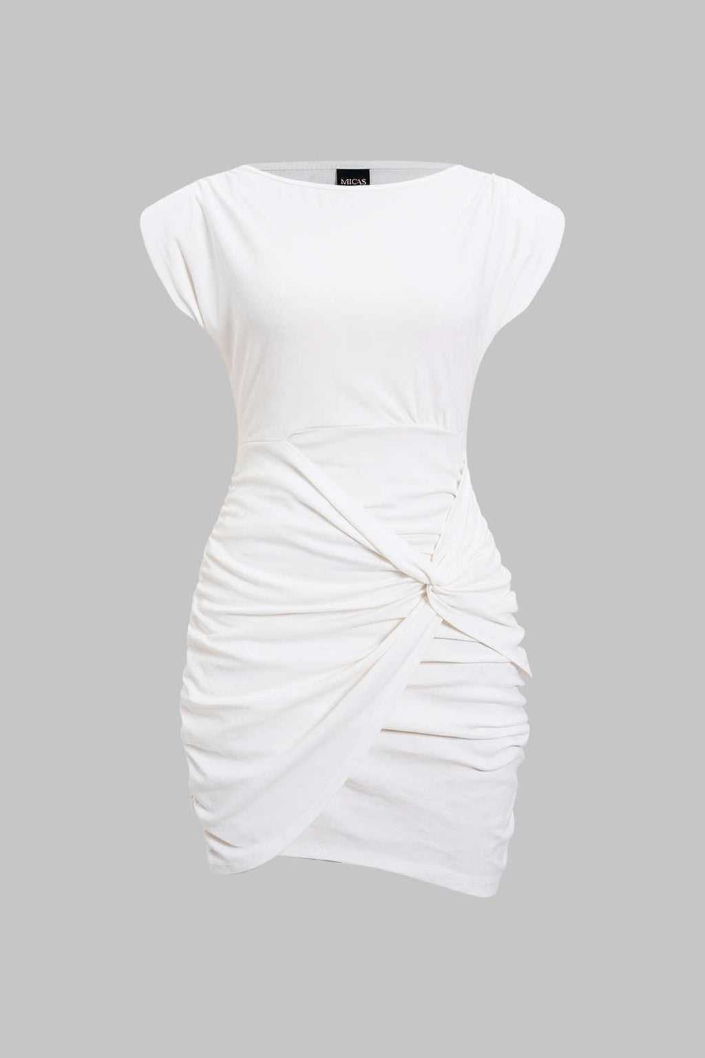Minikleid mit Schleife und Rüschen