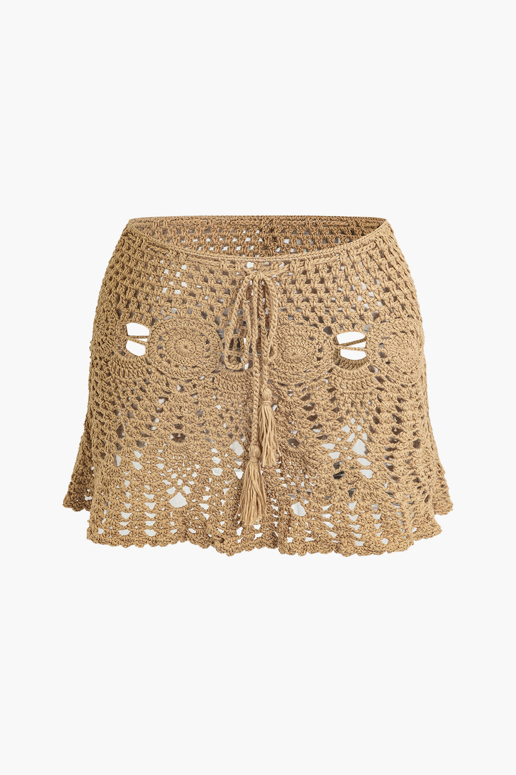 Natiné - Zestaw: Szydełkowy Top Halter i Mini Spódnica