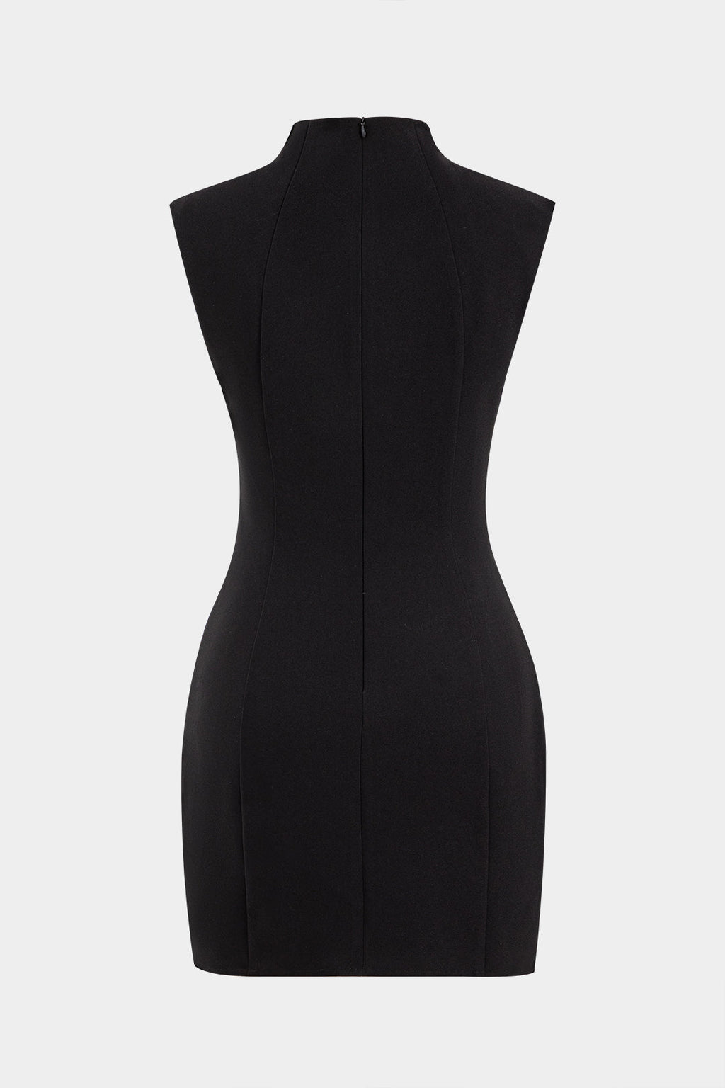 Metallic Mini Dress with Zipper