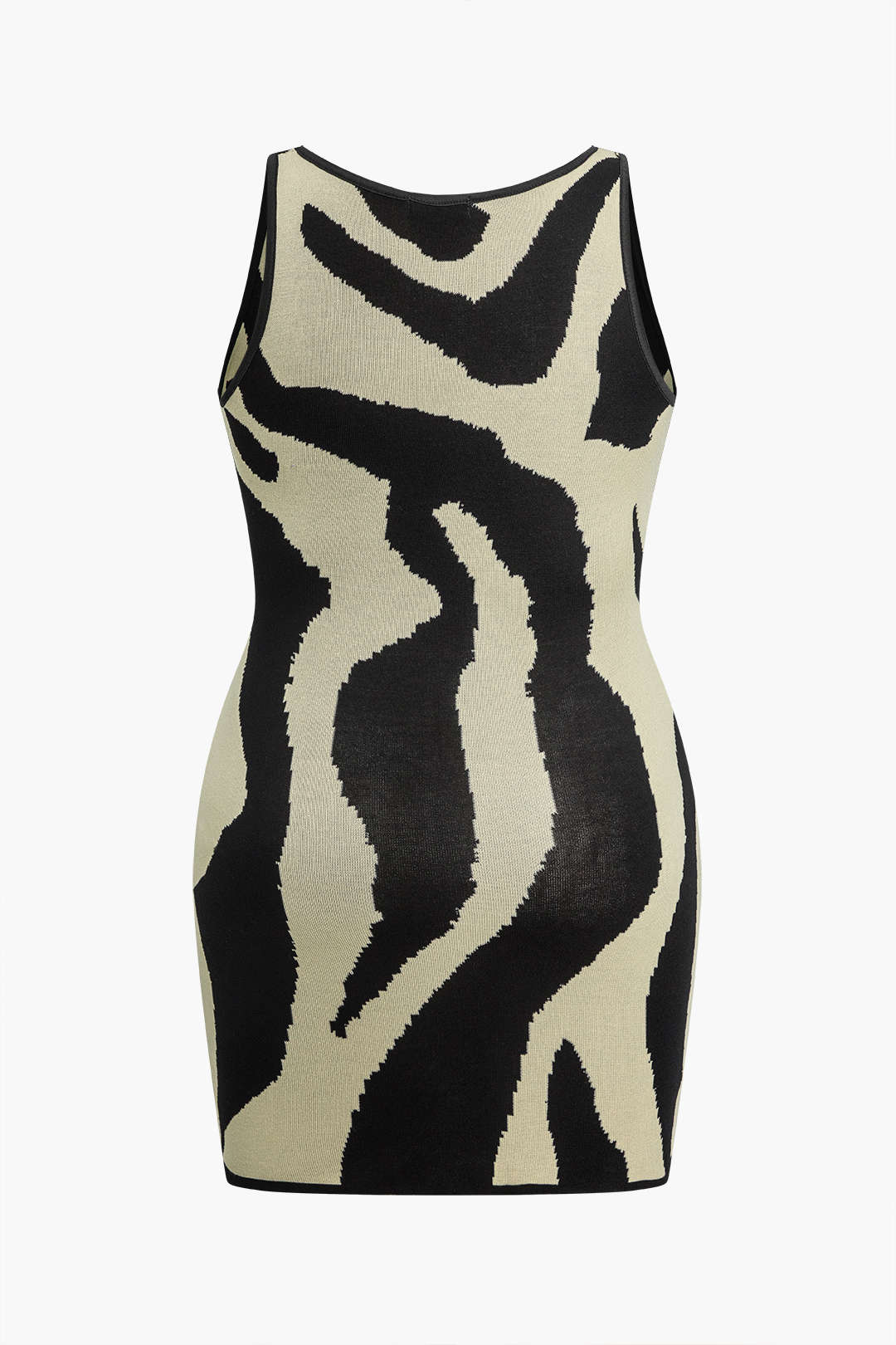 Natiné – Plus Size Bezrękawowa Mini Sukienka Zebra