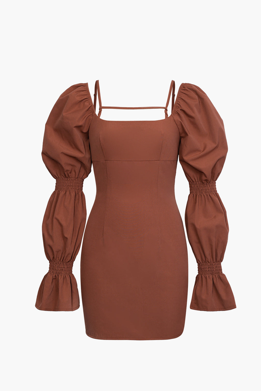 Natiné - Mini Sukienka z Bufiastymi Rękawami