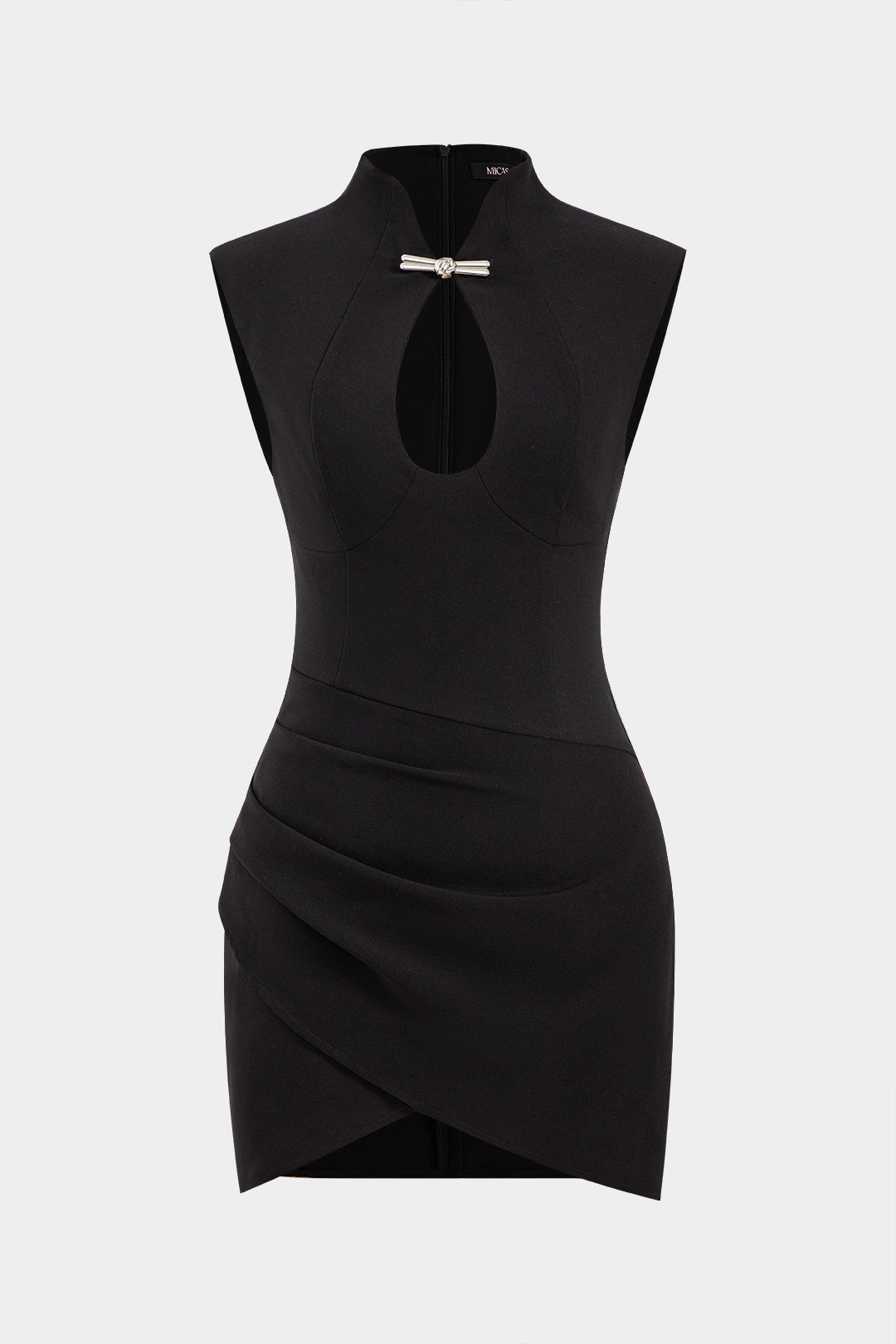 Metallic Mini Dress with Zipper