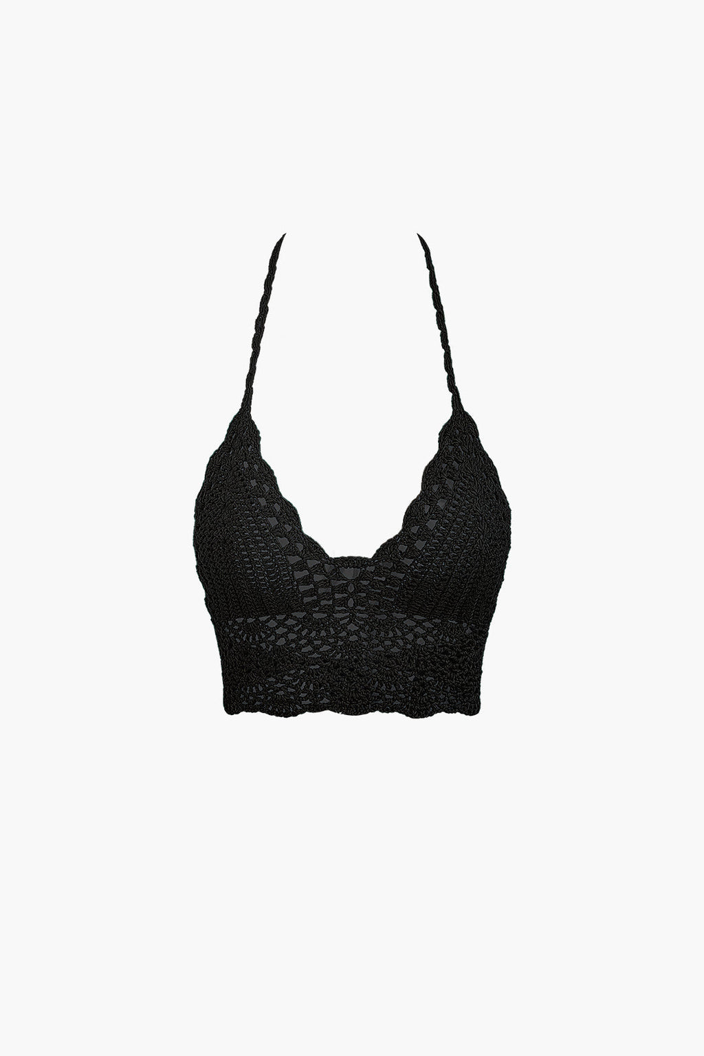 Natiné - Zestaw: Szydełkowy Top Halter i Mini Spódnica