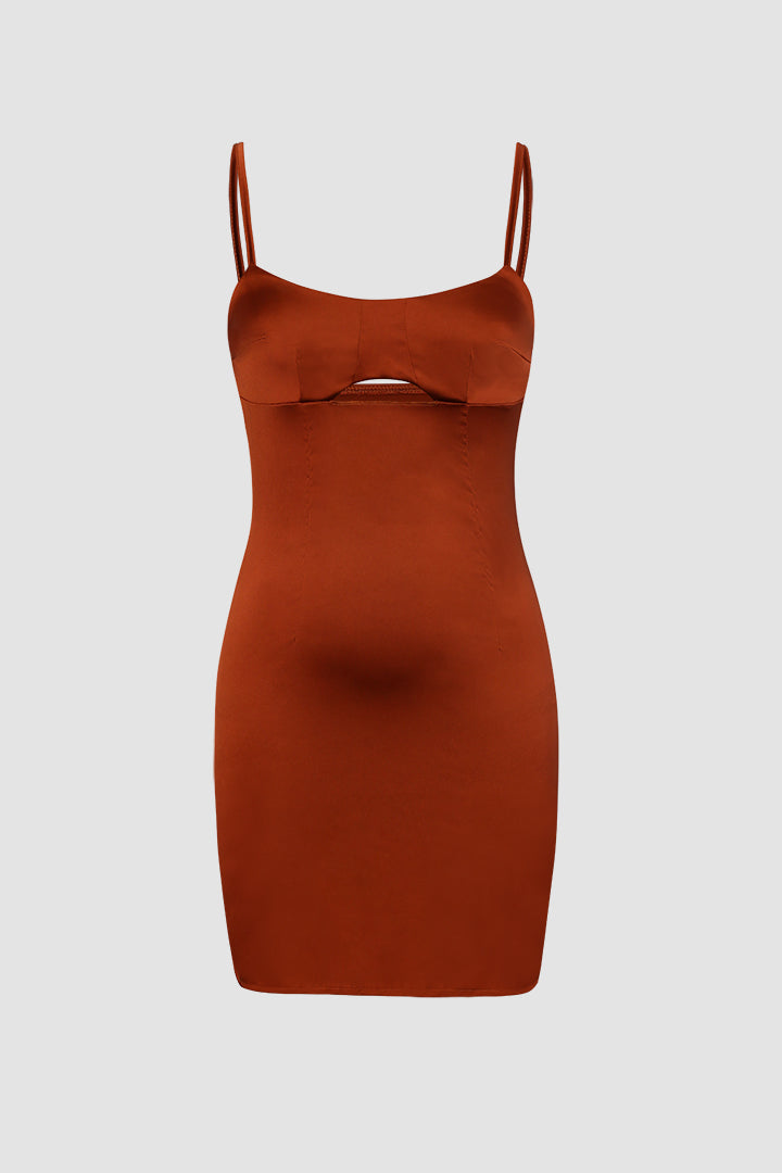 Natiné - Mini Sukienka z Satynowym Detalem