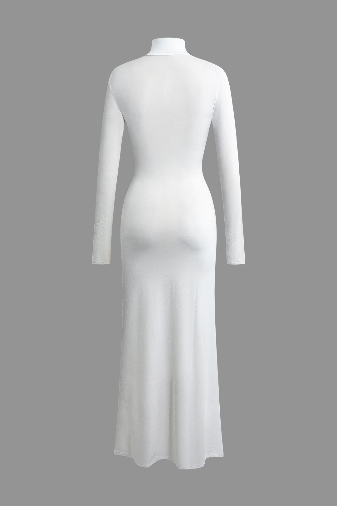 Natiné – Maxi Sukienka z Turtleneckiem i Rękawem Długim