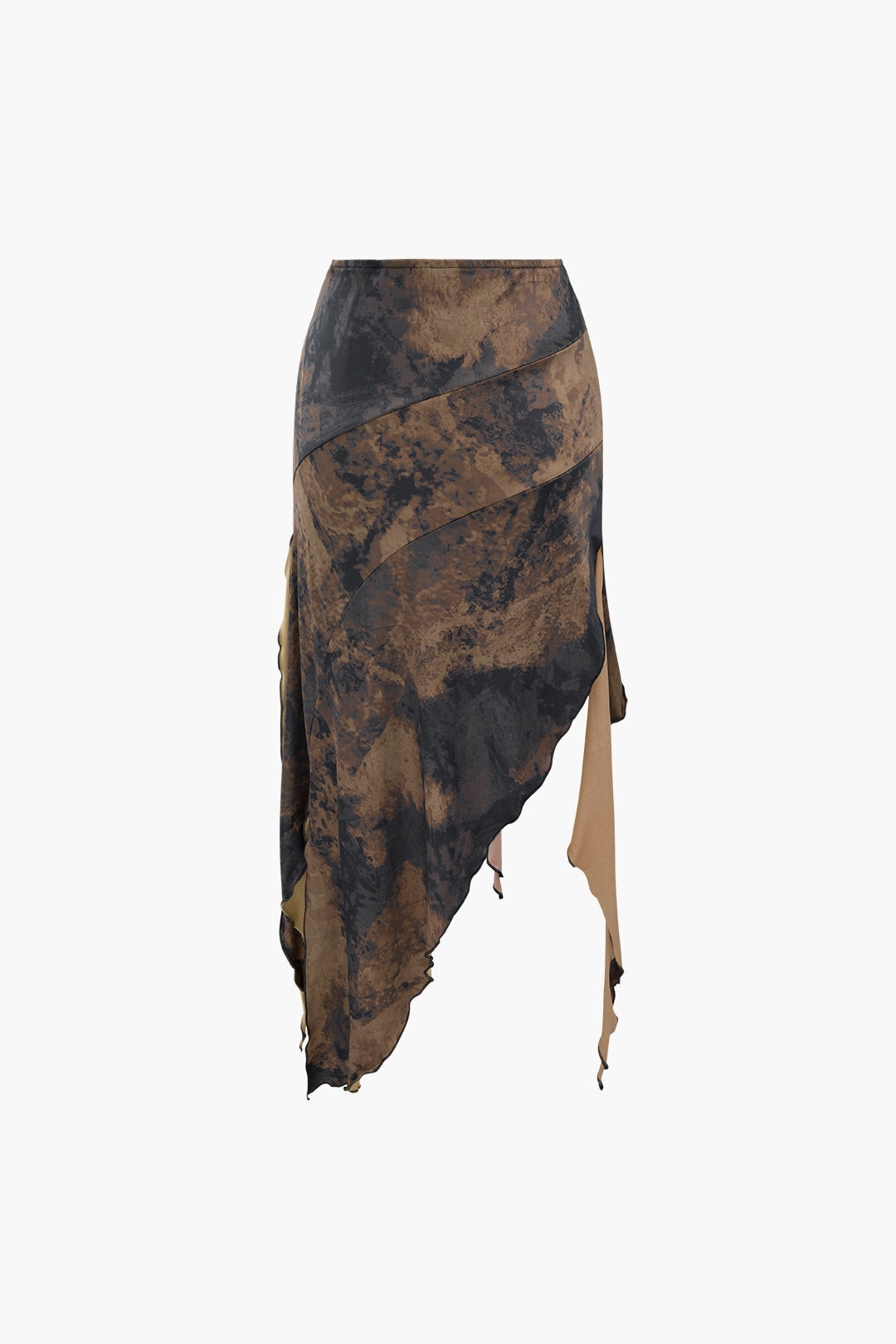 Natiné - Spódnica Tie-Dye z Asymetrycznym Wykończeniem