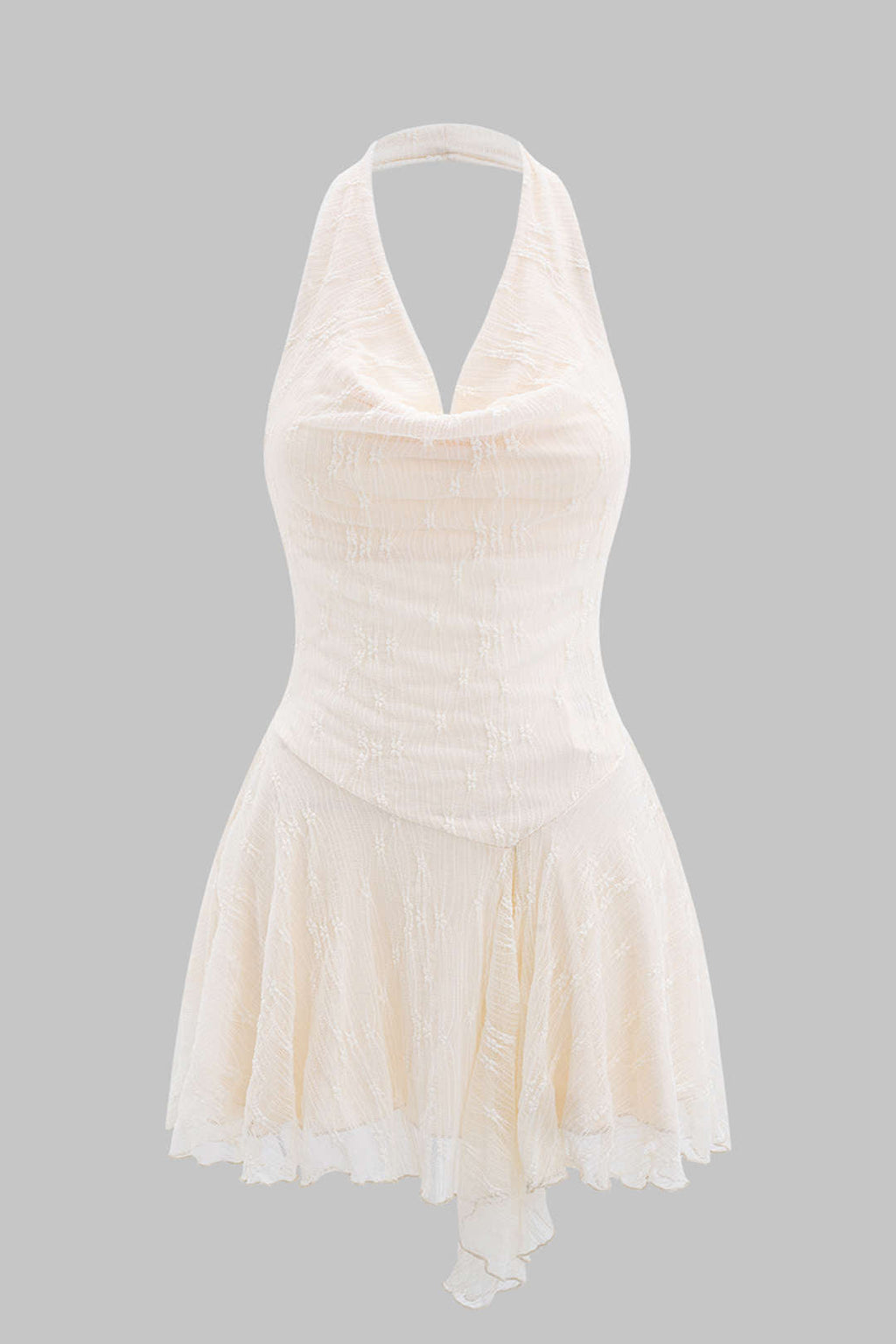 Ärmelloses Neckholder-Minikleid mit Bateau-Ausschnitt