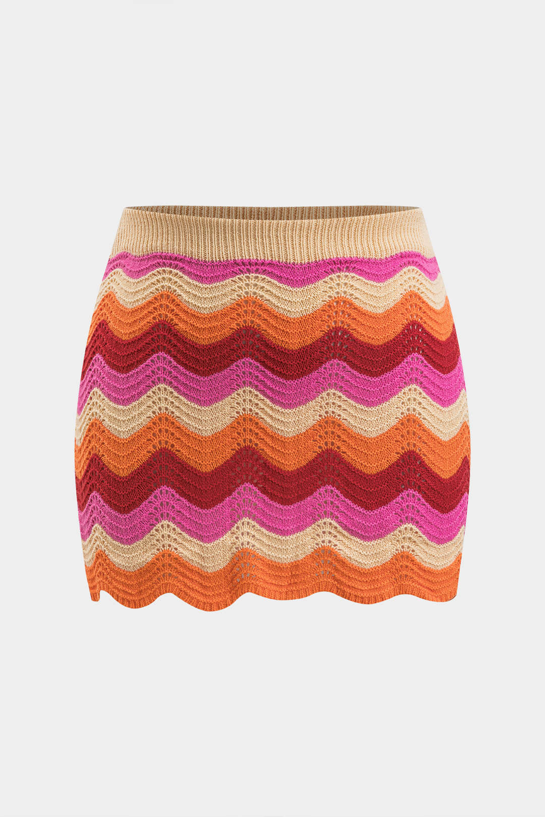 Natiné – Plus Size Spódnica z Kontrastowym Wycięciem