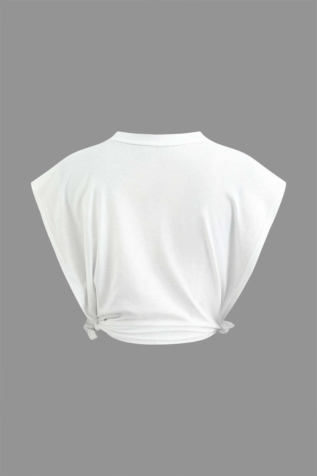 Sleeveless with a knot and side cutouts