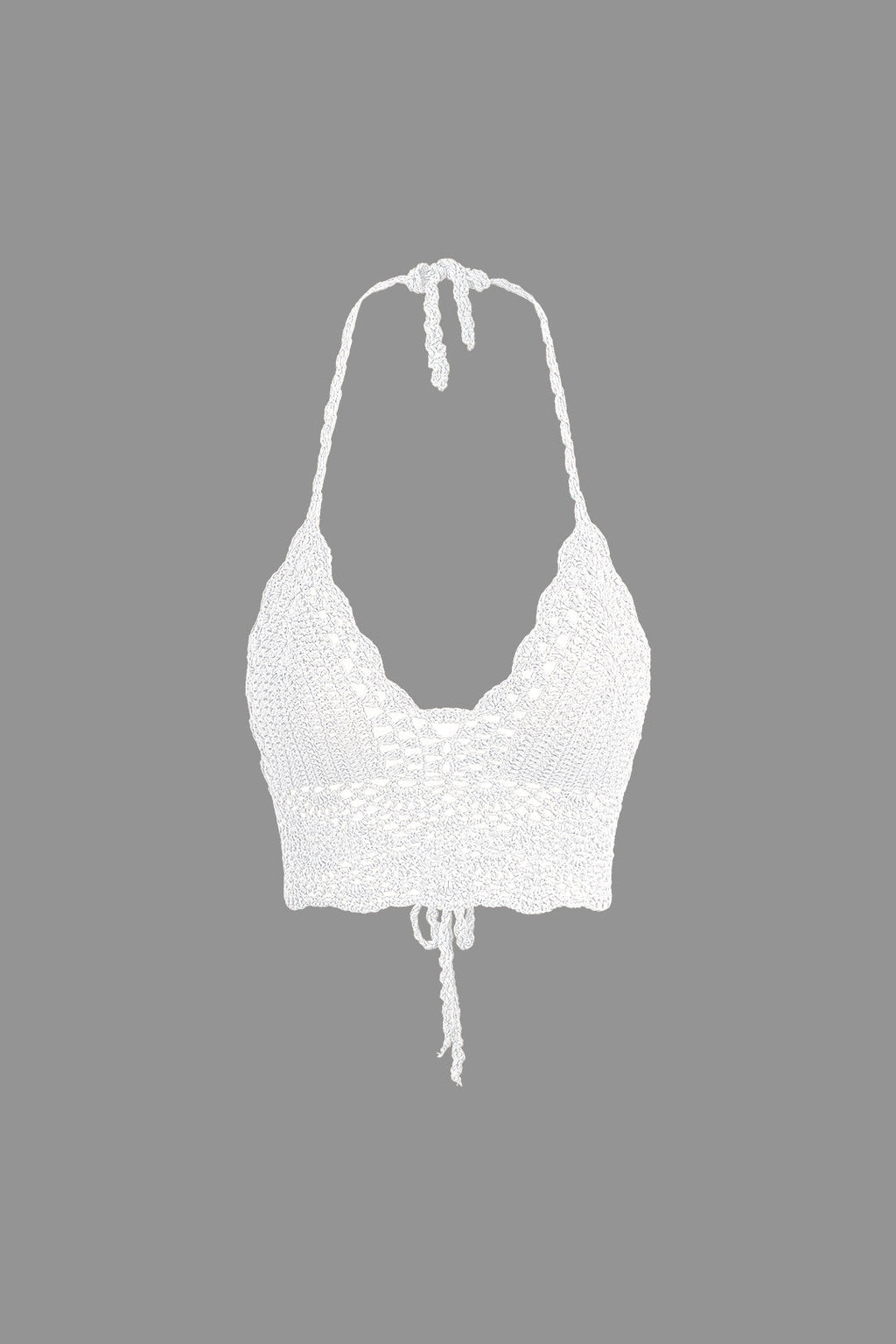 Natiné - Zestaw: Szydełkowy Top Halter i Mini Spódnica