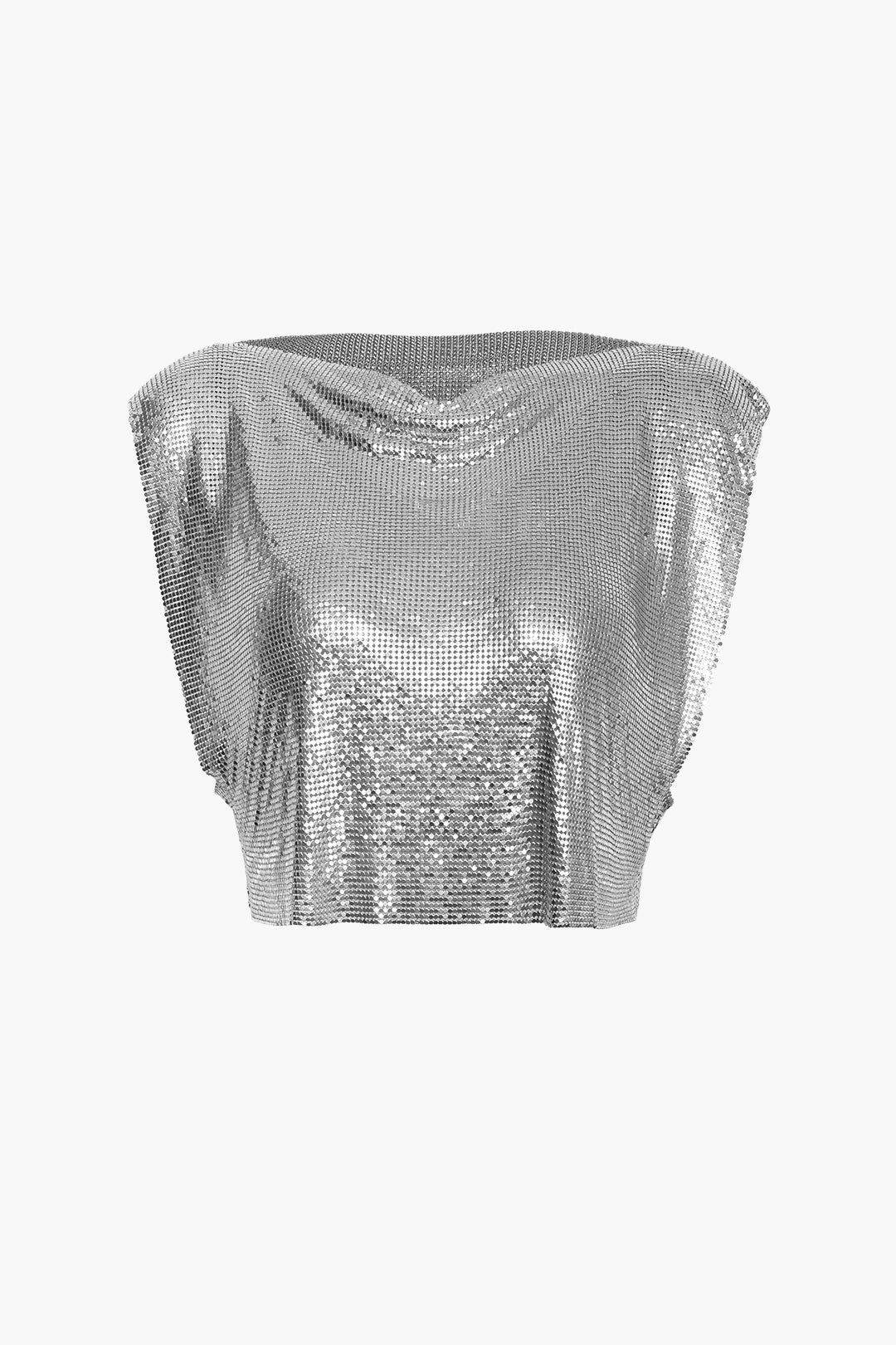 Natiné — Metaliczny top z brokatem