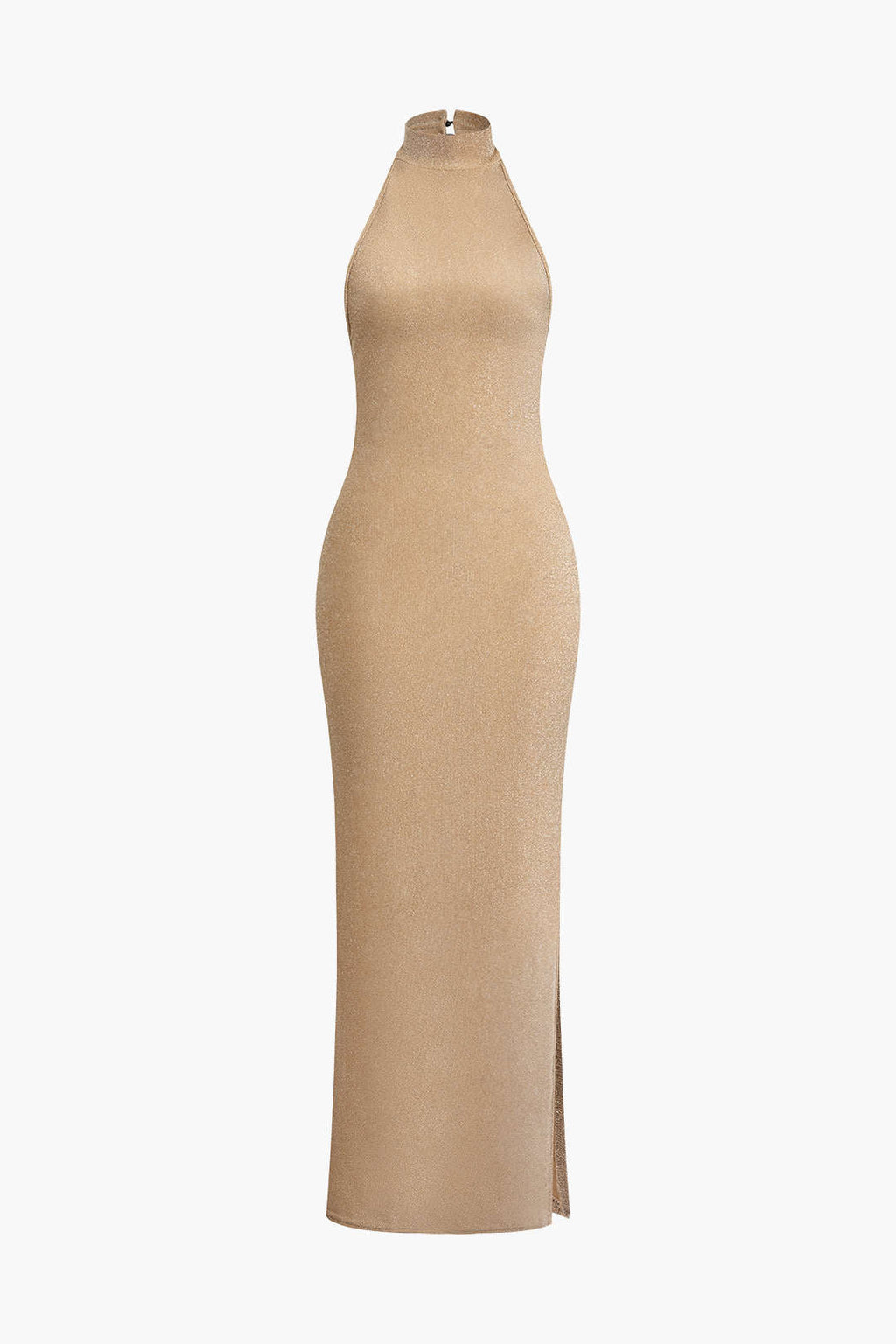 Natiné – Maxi Sukienka Halter z Odkrytymi Plecami i Rozcięciem