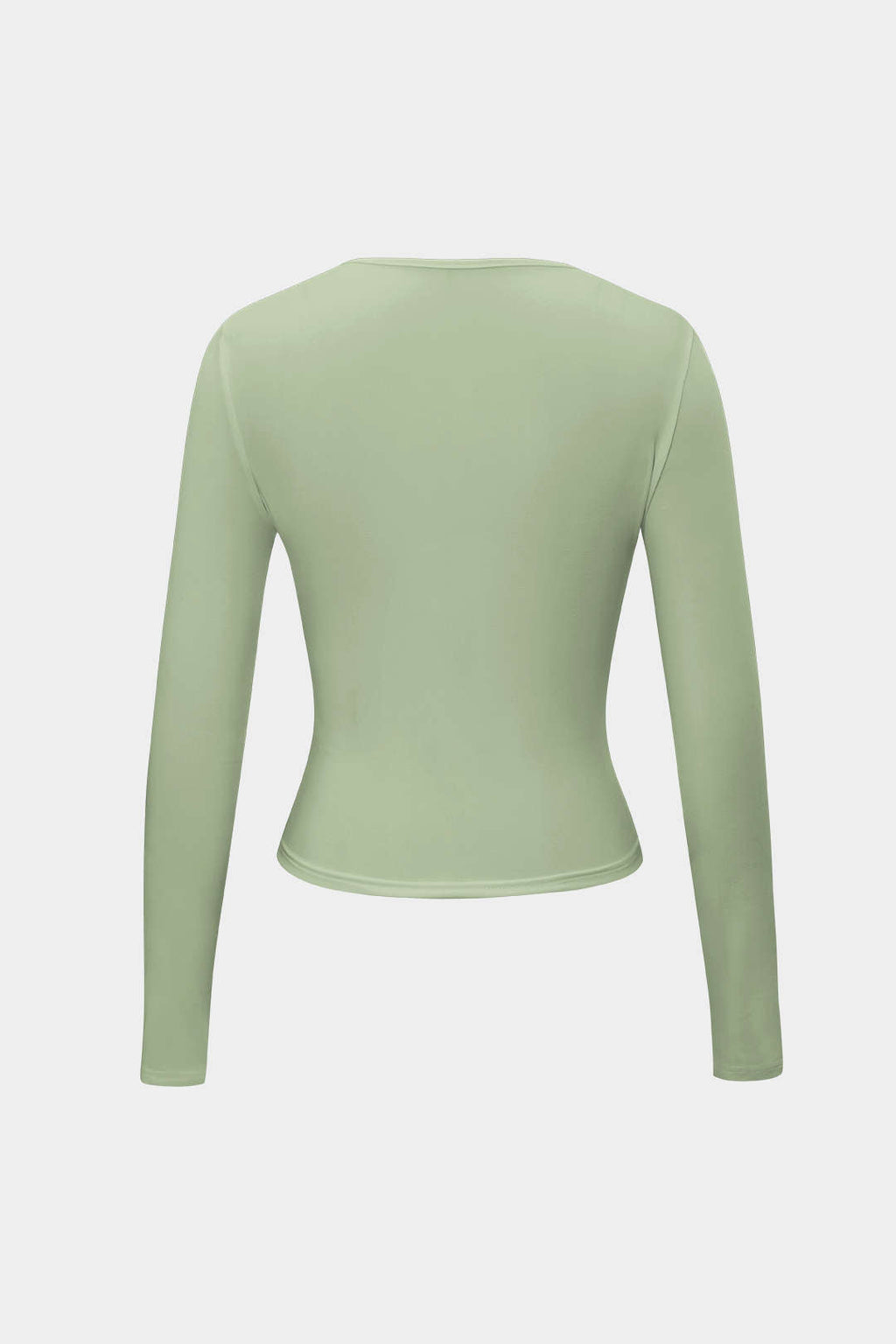 Natiné - Gładki T-shirt z Długim Rękawem