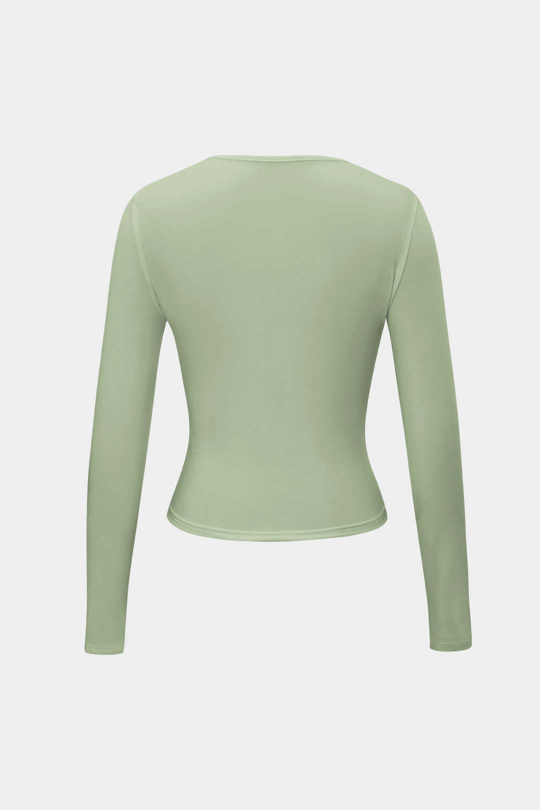Natiné - Gładki T-shirt z Długim Rękawem