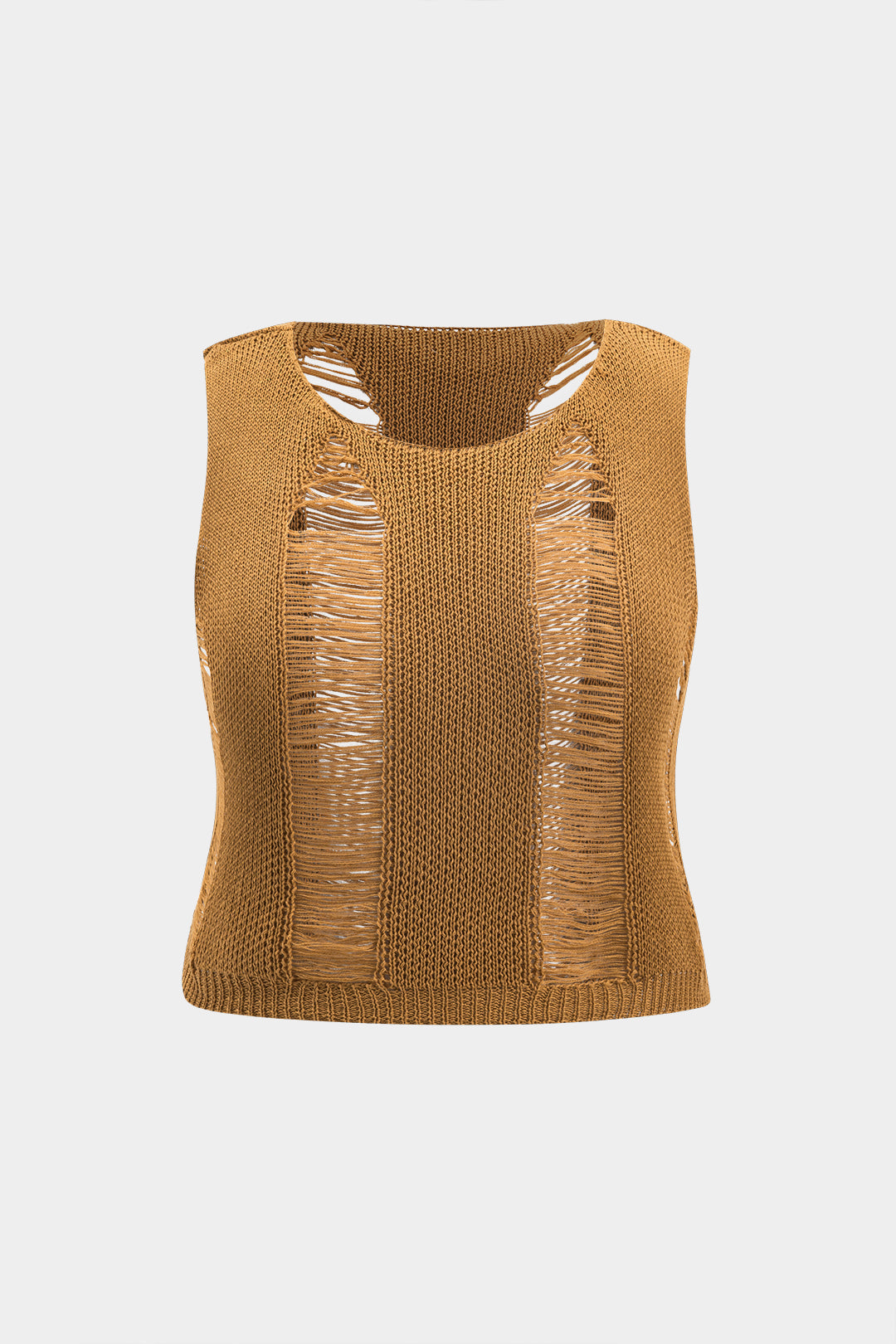 Natiné – Plus Size Tank Top z Efektem Przetarć