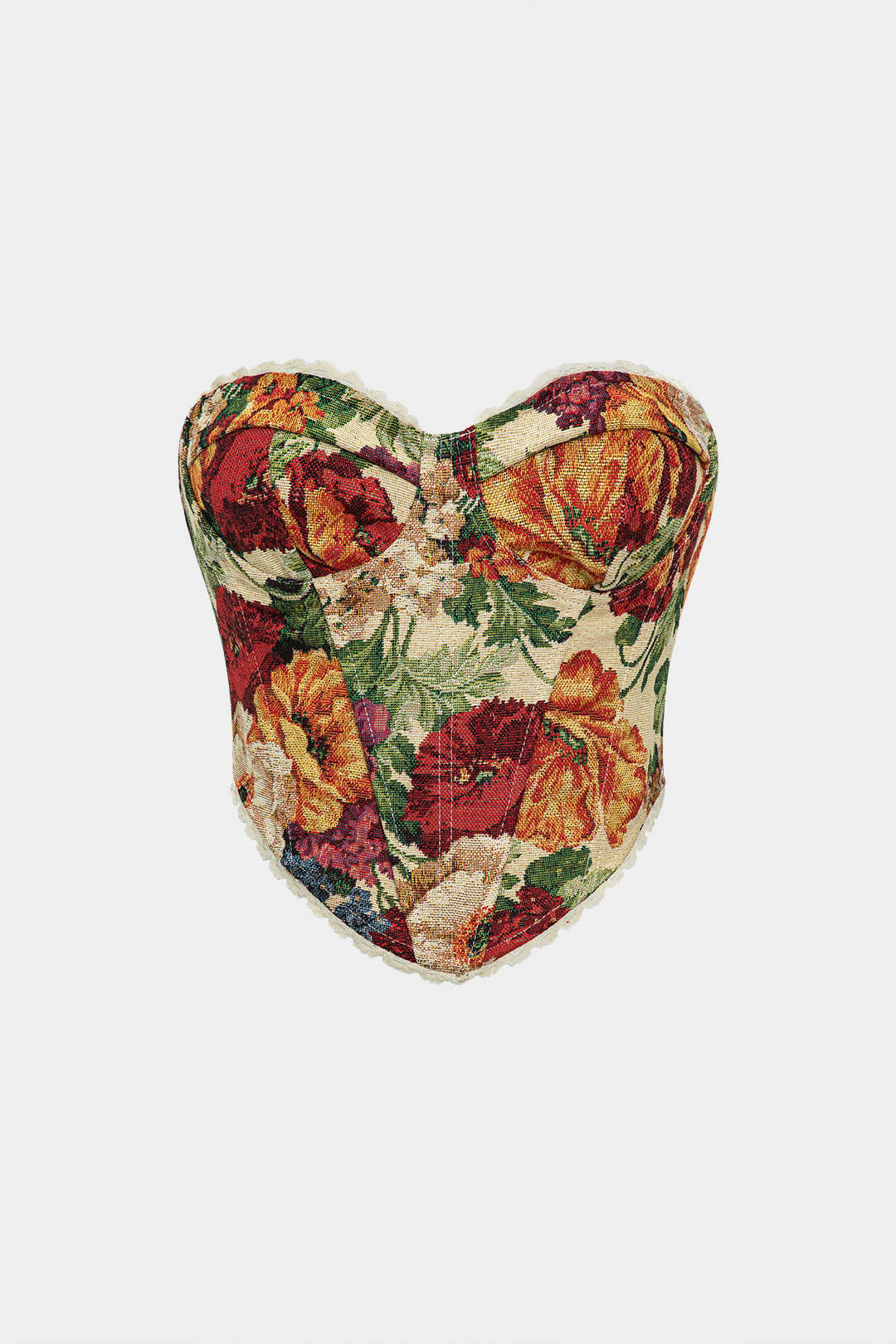 Natiné - Vintage Cami Top w Kwiatowy Wzór