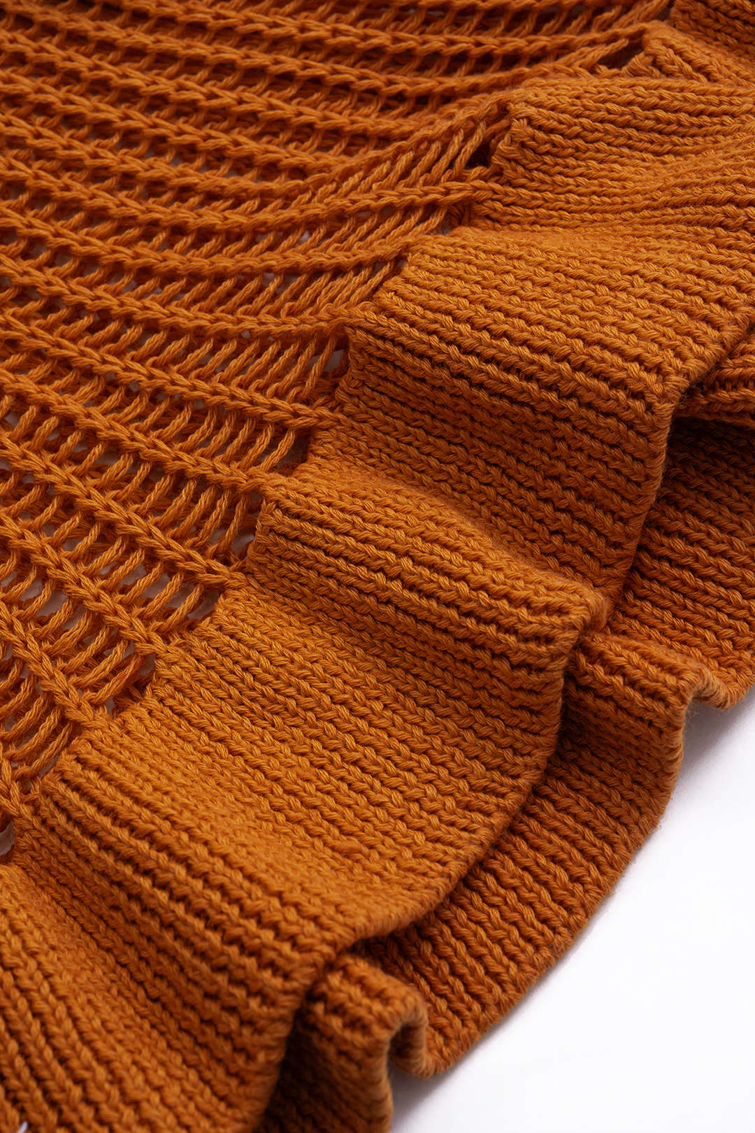 Natiné– Plus Size Dzianinowa Spódnica Ombre z Falbaną