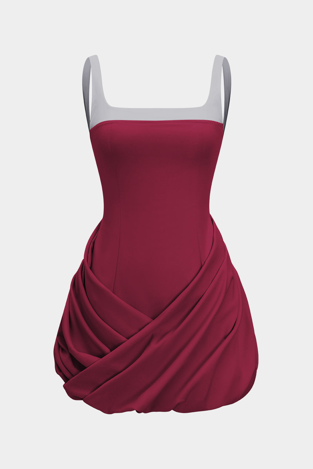 Natiné - Mini Sukienka na Ramiączkach w Stylu Patchworkowym