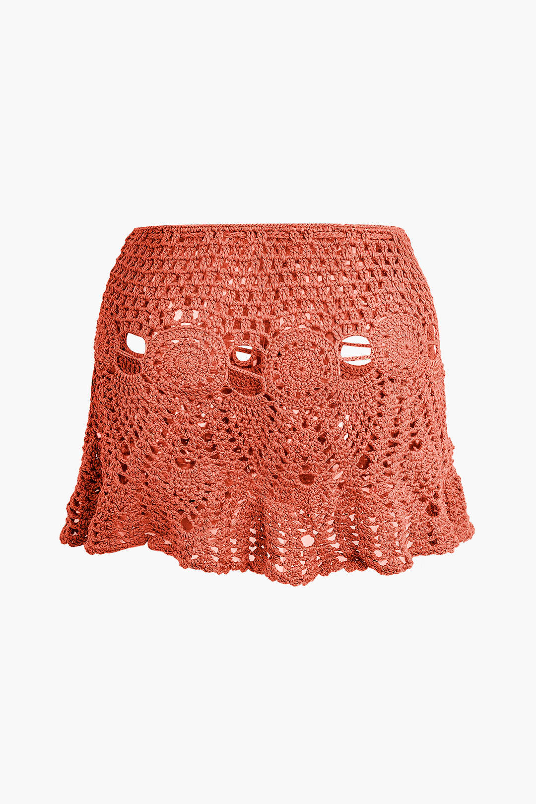 Natiné - Zestaw: Szydełkowy Top Halter i Mini Spódnica