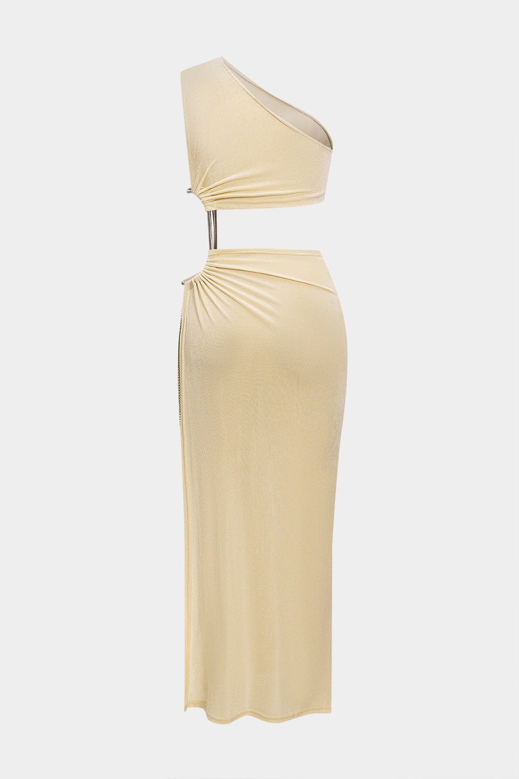 Asymmetrisches One-Shoulder-Maxikleid mit Schlitz