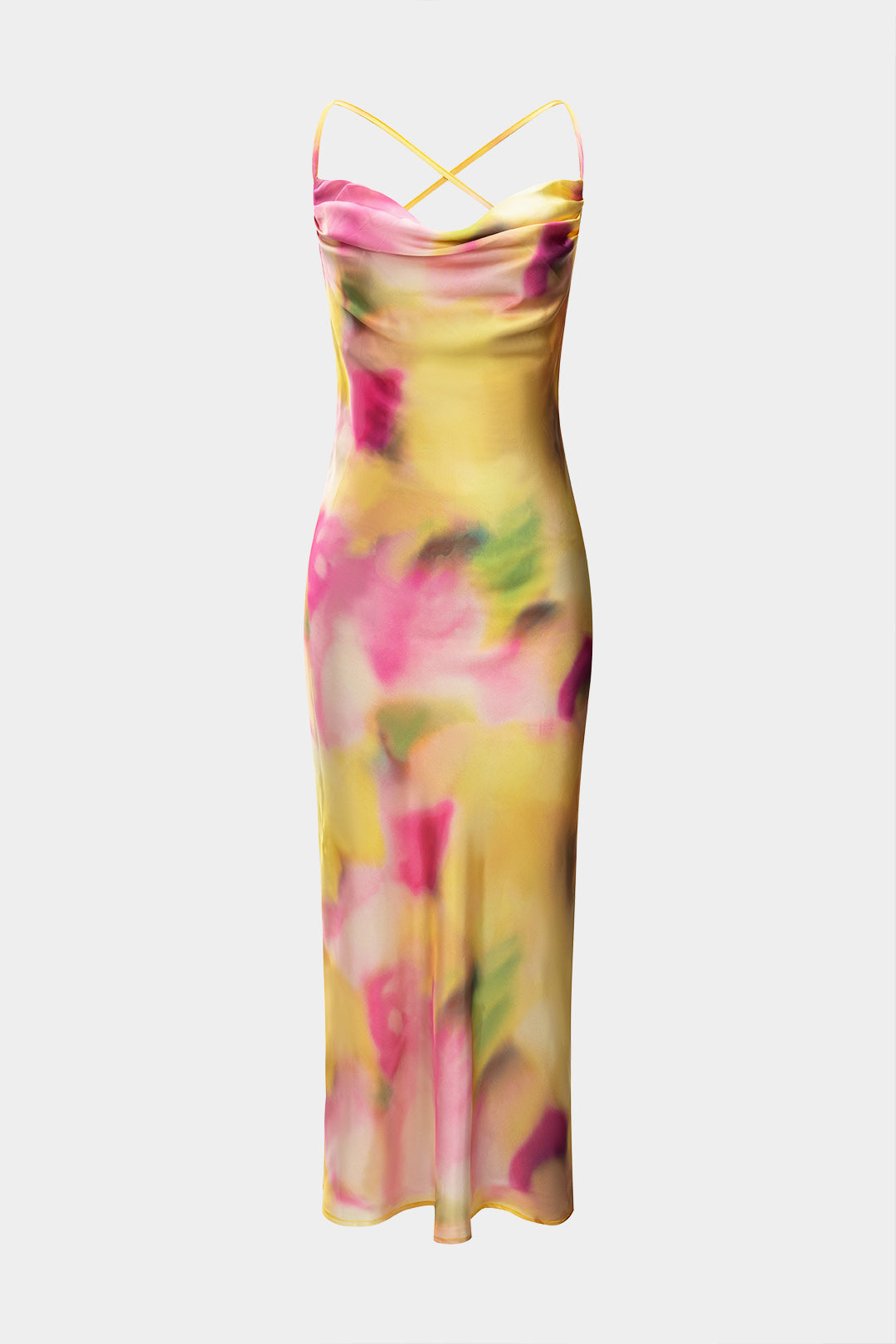 Natiné – Bezrękawowa Midi Tie-Dye z Dekoltem Cowl