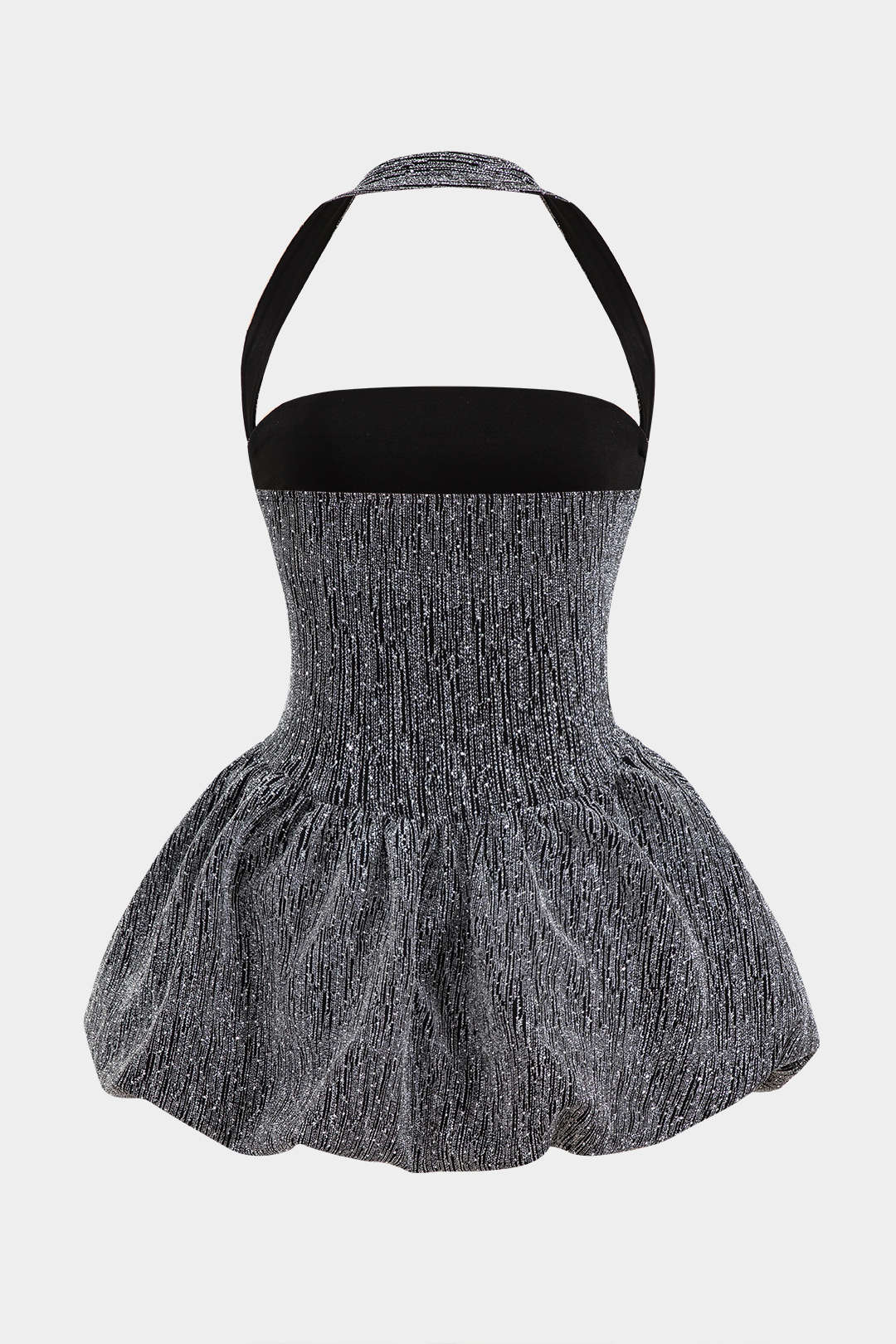 Mini sukienka bez rękawów z dekoltem halter
