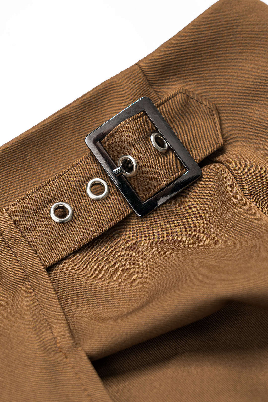 Asymmetry Belt Ruched Midi Skirt 